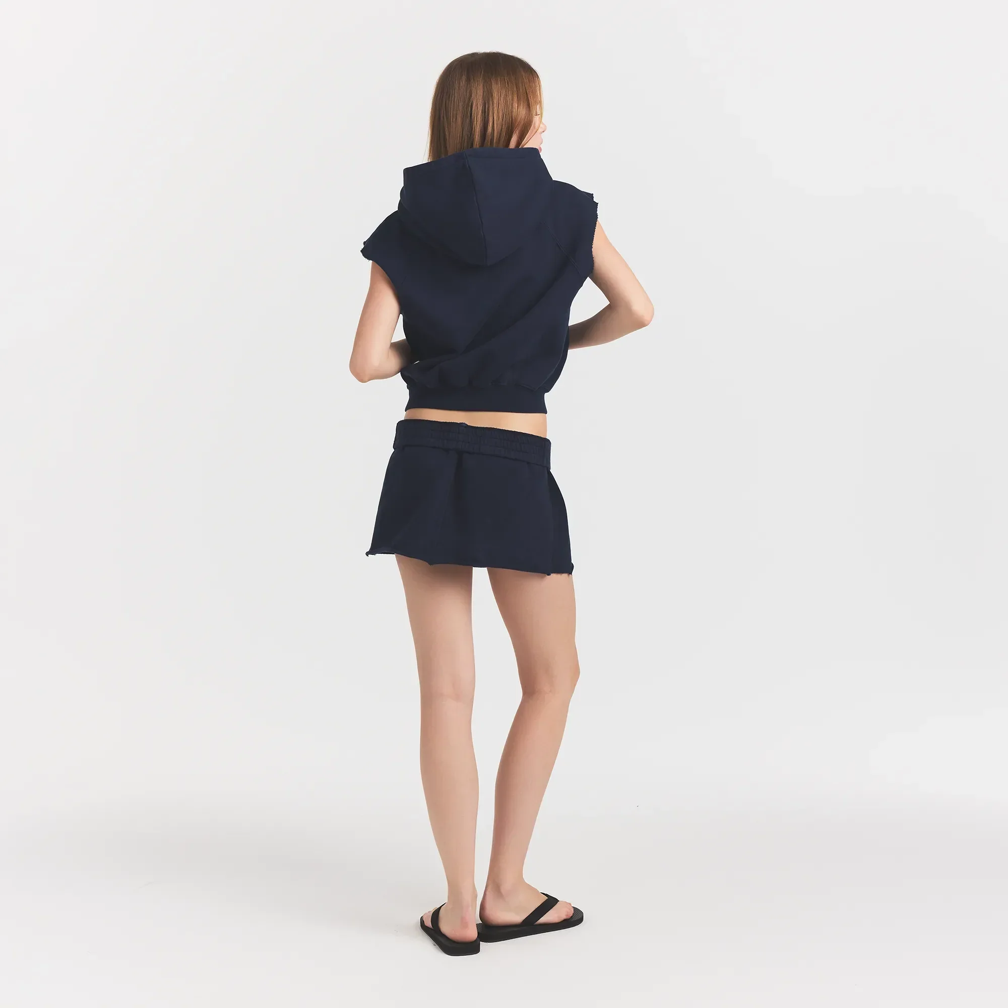 BOYFRIEND FLEECE MUSCLE PULLOVER | NAVY - Image 3