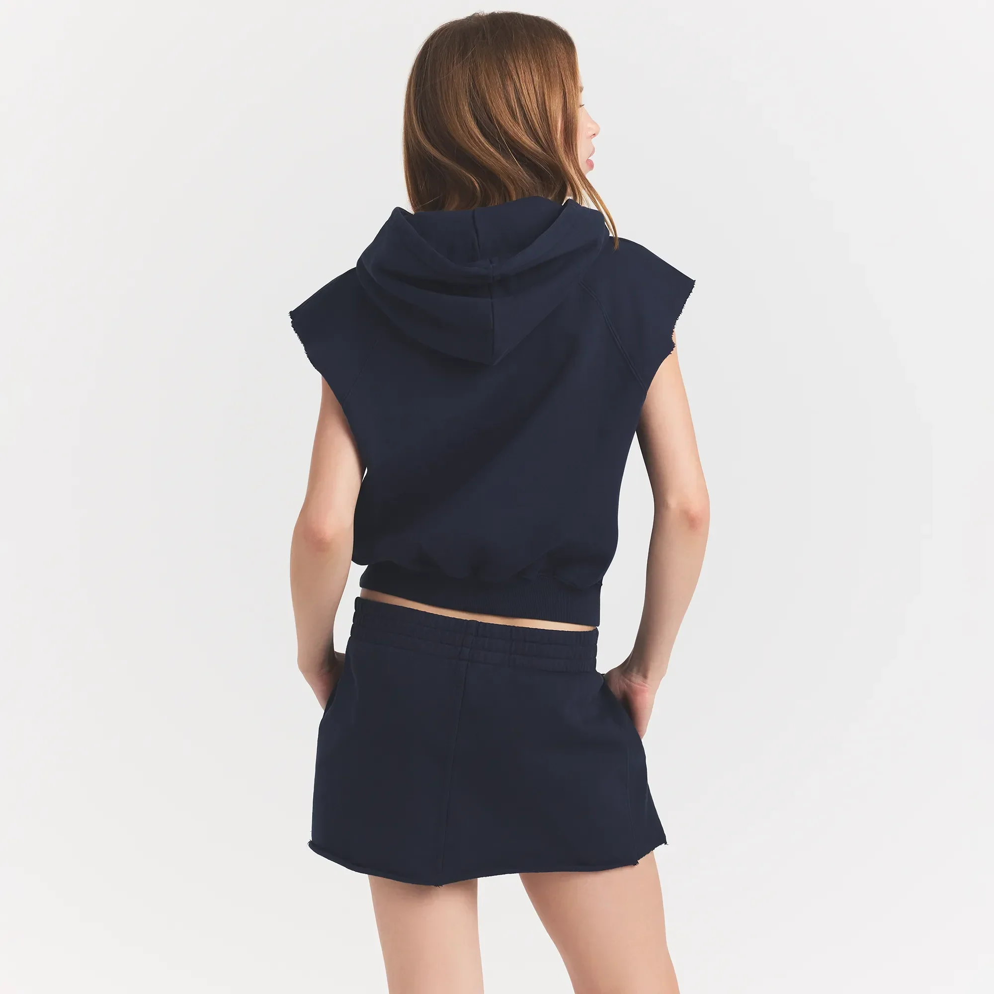 BOYFRIEND FLEECE MUSCLE PULLOVER | NAVY - Image 4