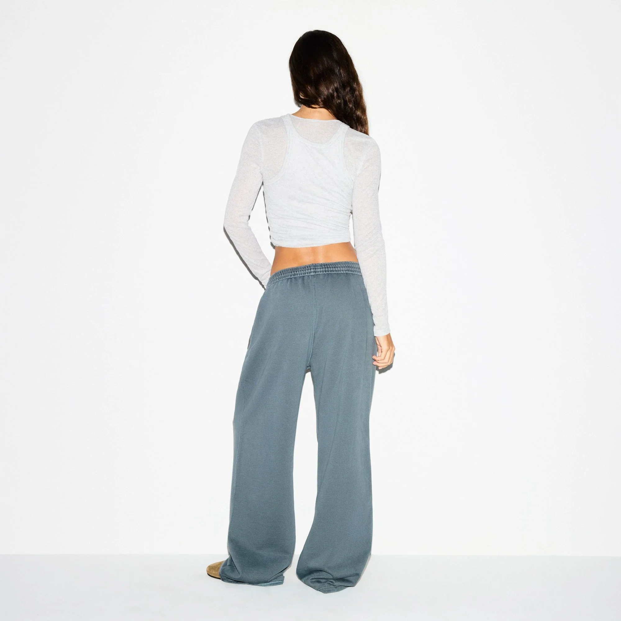 BOYFRIEND FLEECE OVERSIZED STRAIGHT LEG PANT | ZIRCON - Image 4