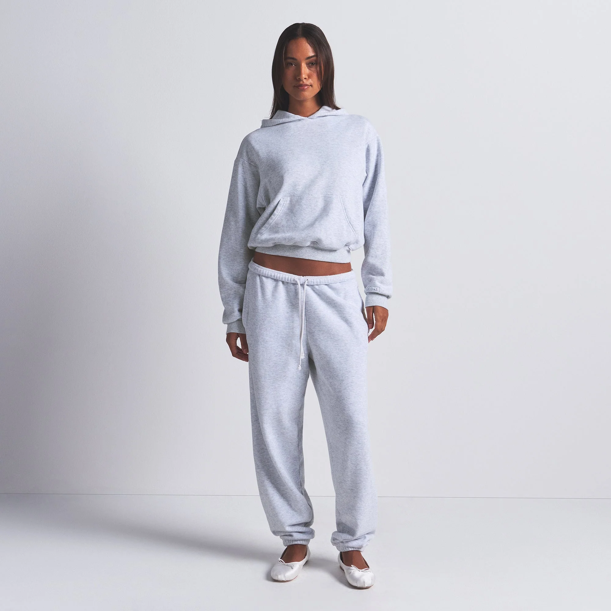 COTTON FLEECE CLASSIC HOODIE | LIGHT HEATHER GREY