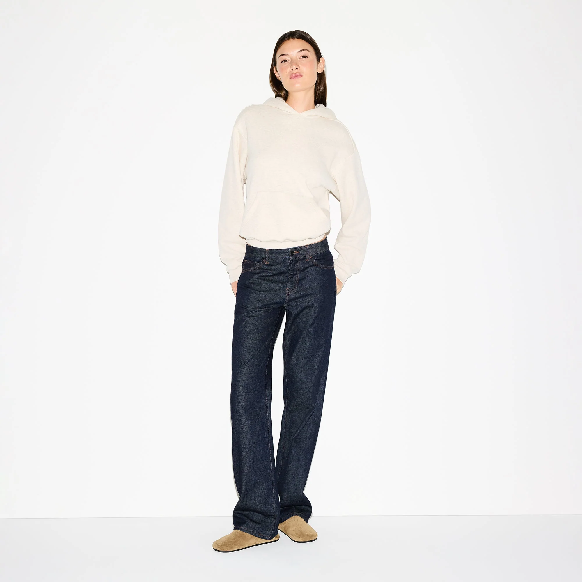 COTTON FLEECE CLASSIC HOODIE | OATMEAL HEATHER - Image 3