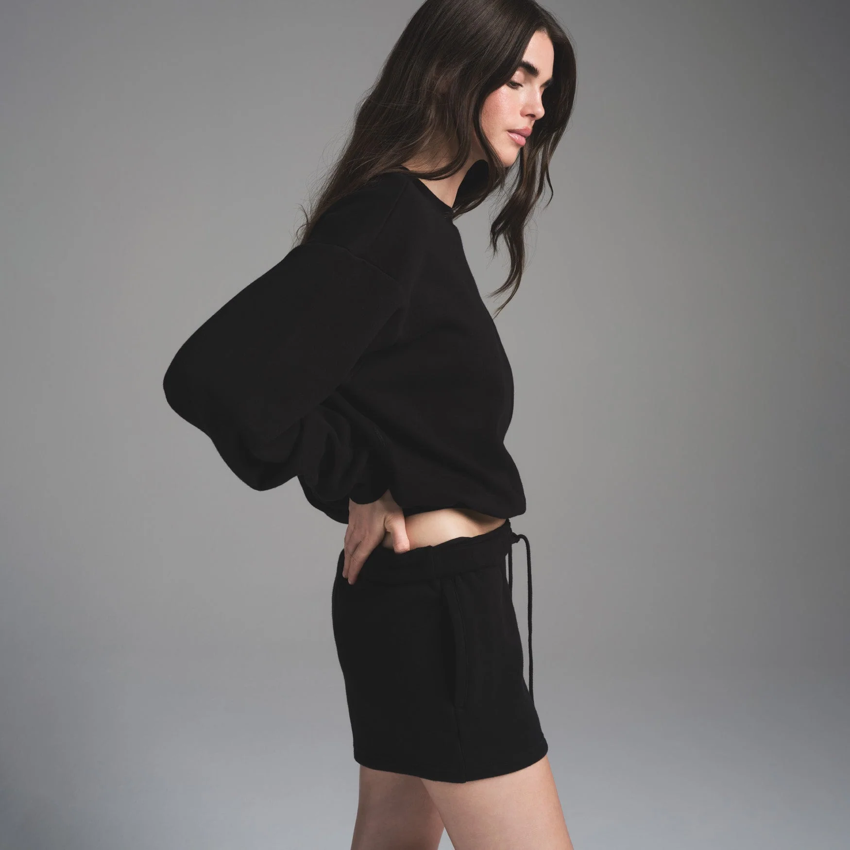 COTTON FLEECE CLASSIC SHORT | ONYX - Image 3