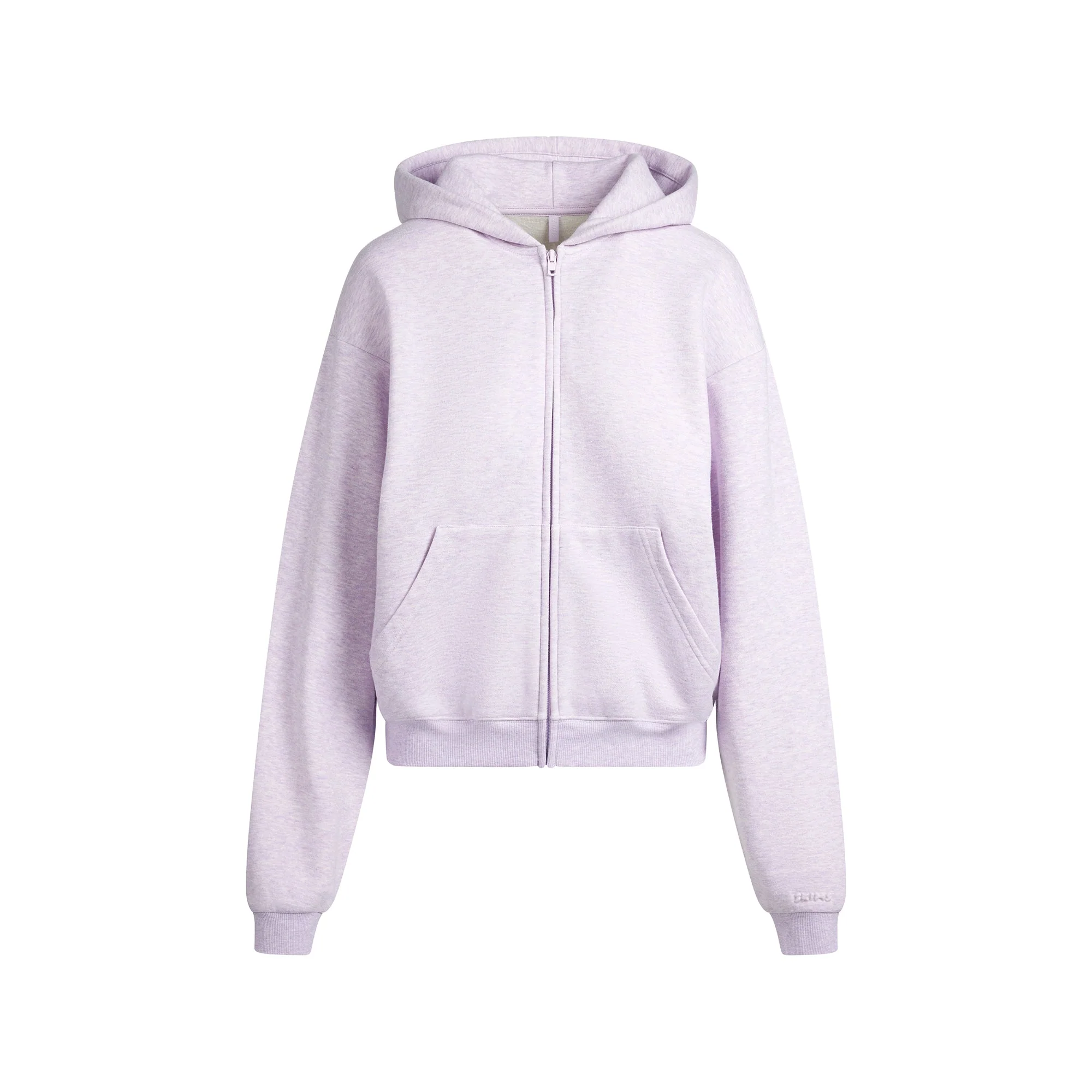 COTTON FLEECE CLASSIC ZIP UP HOODIE | PURPLE HEATHER - Image 6