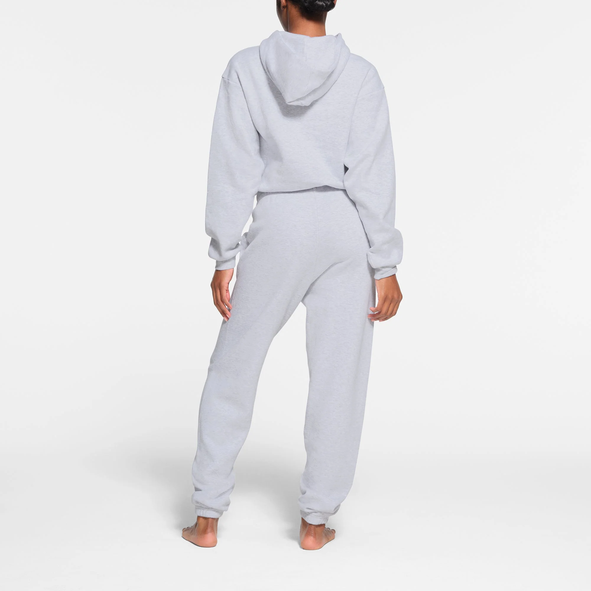 COTTON FLEECE JOGGER | LIGHT HEATHER GREY - Image 3
