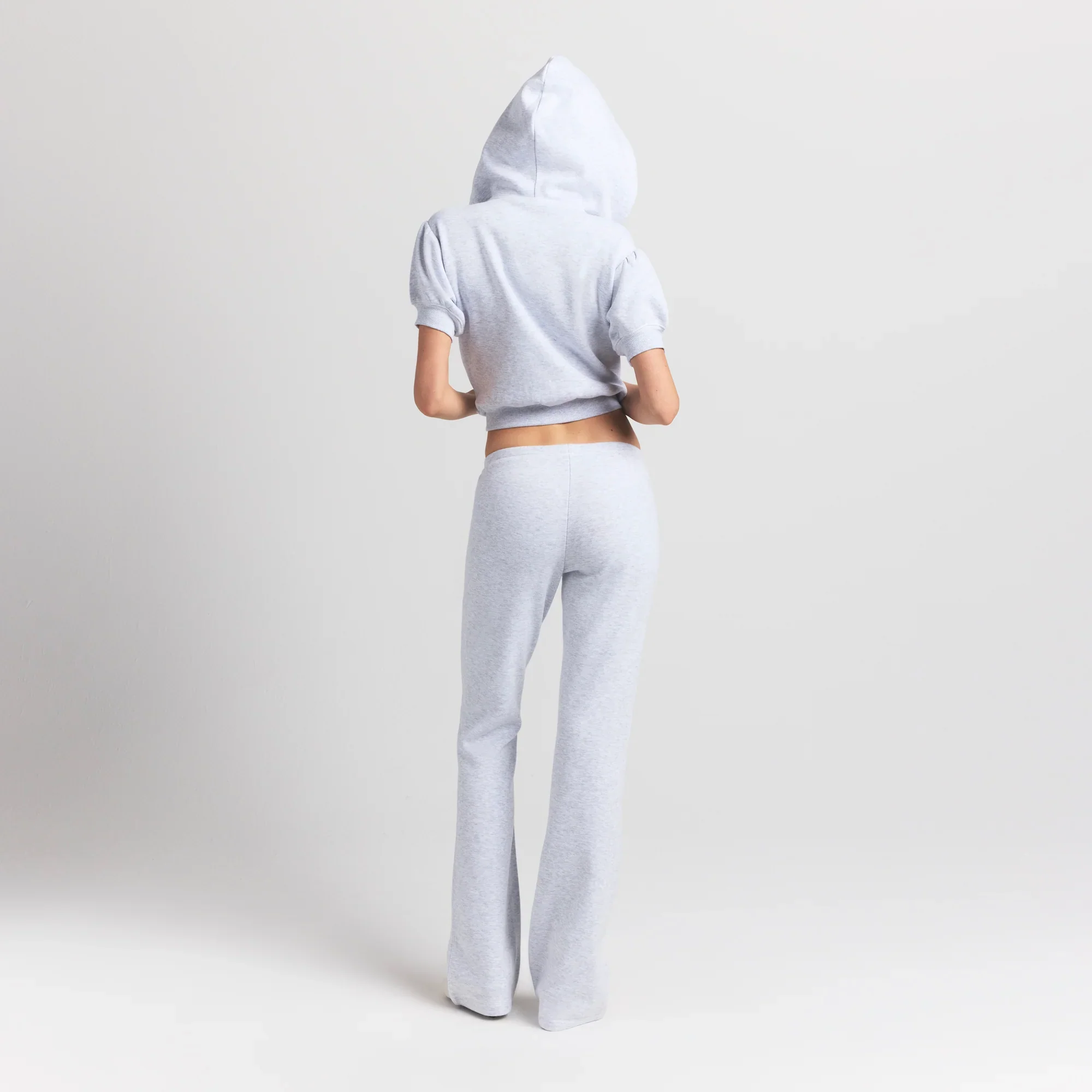 COTTON FLEECE SLIM PANT | LIGHT HEATHER GREY - Image 4