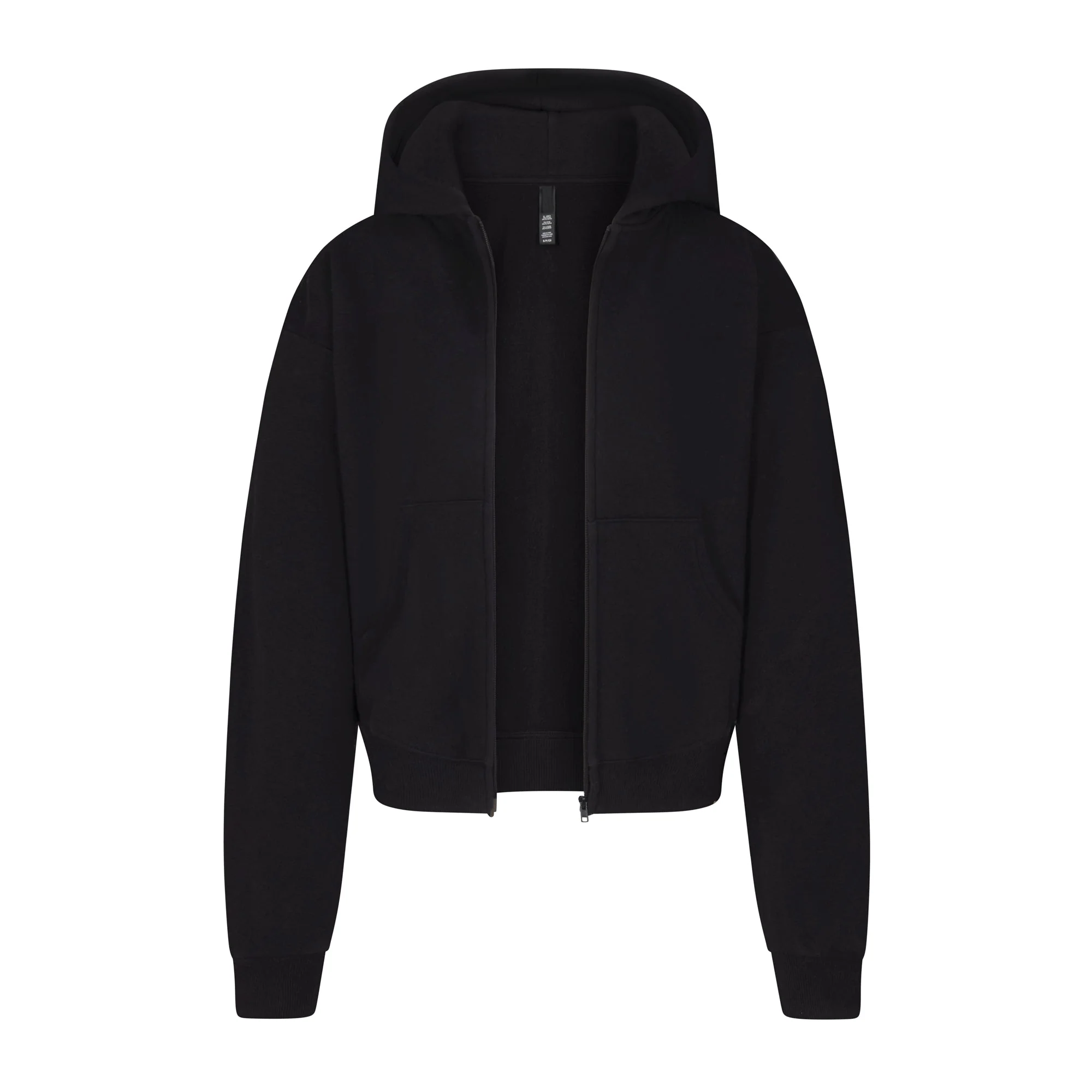 COTTON FLEECE ZIP UP HOODIE | ONYX - Image 4
