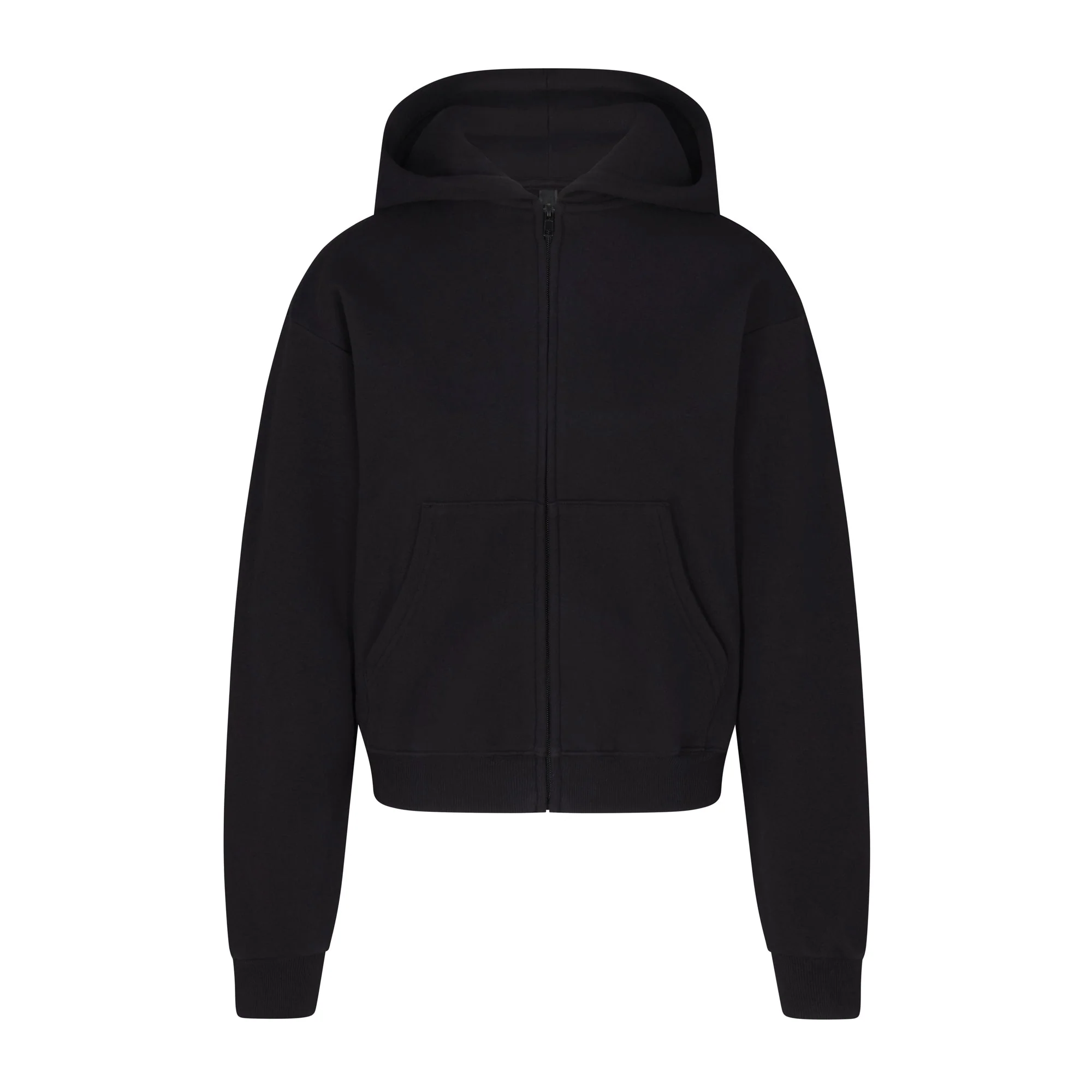 COTTON FLEECE ZIP UP HOODIE | ONYX - Image 6