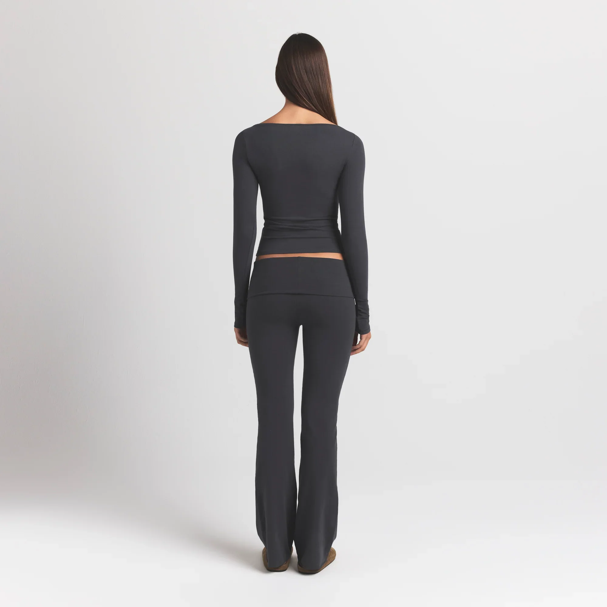 COTTON JERSEY FOLDOVER PANT | ASH - Image 3