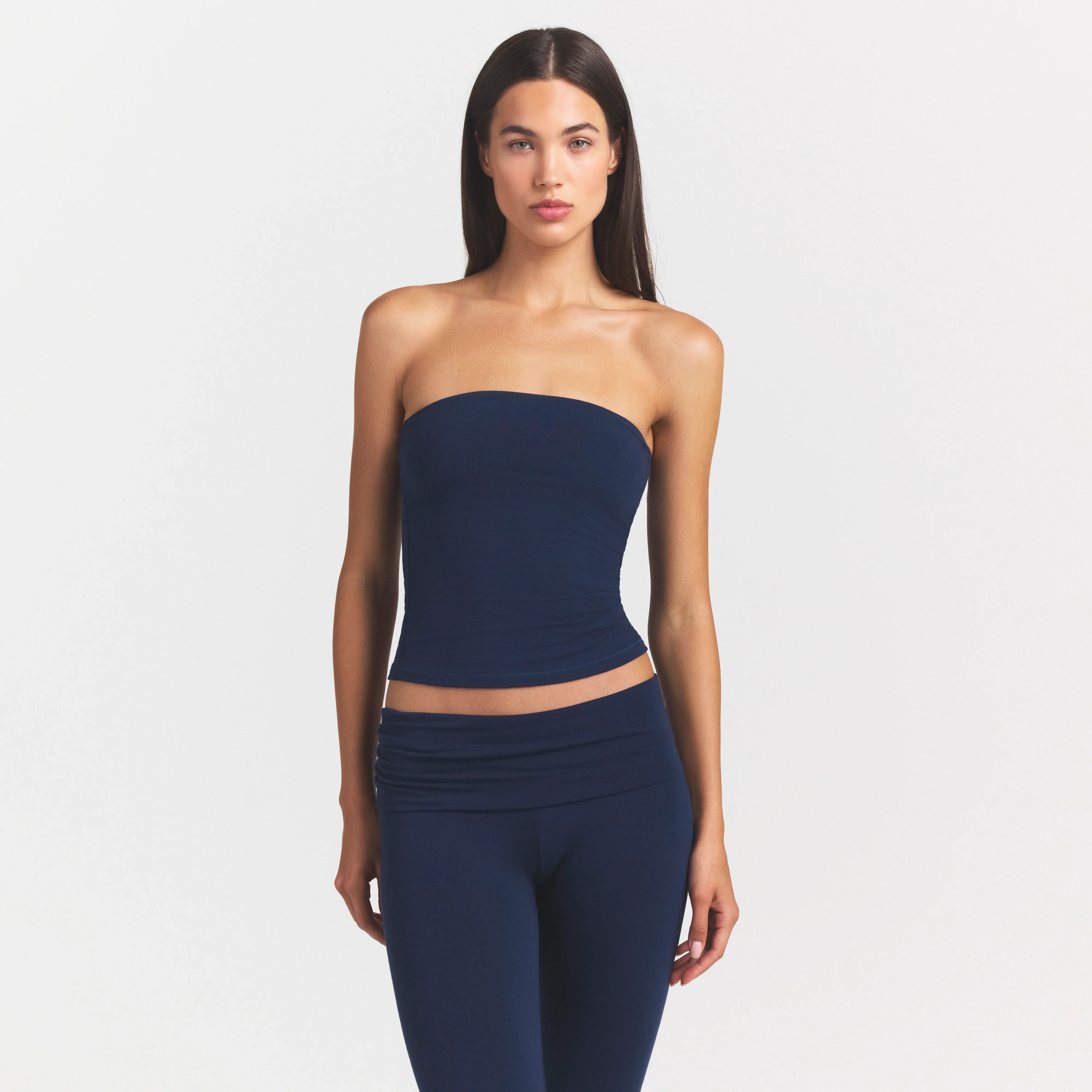 COTTON JERSEY FOLDOVER PANT | NAVY - Image 3