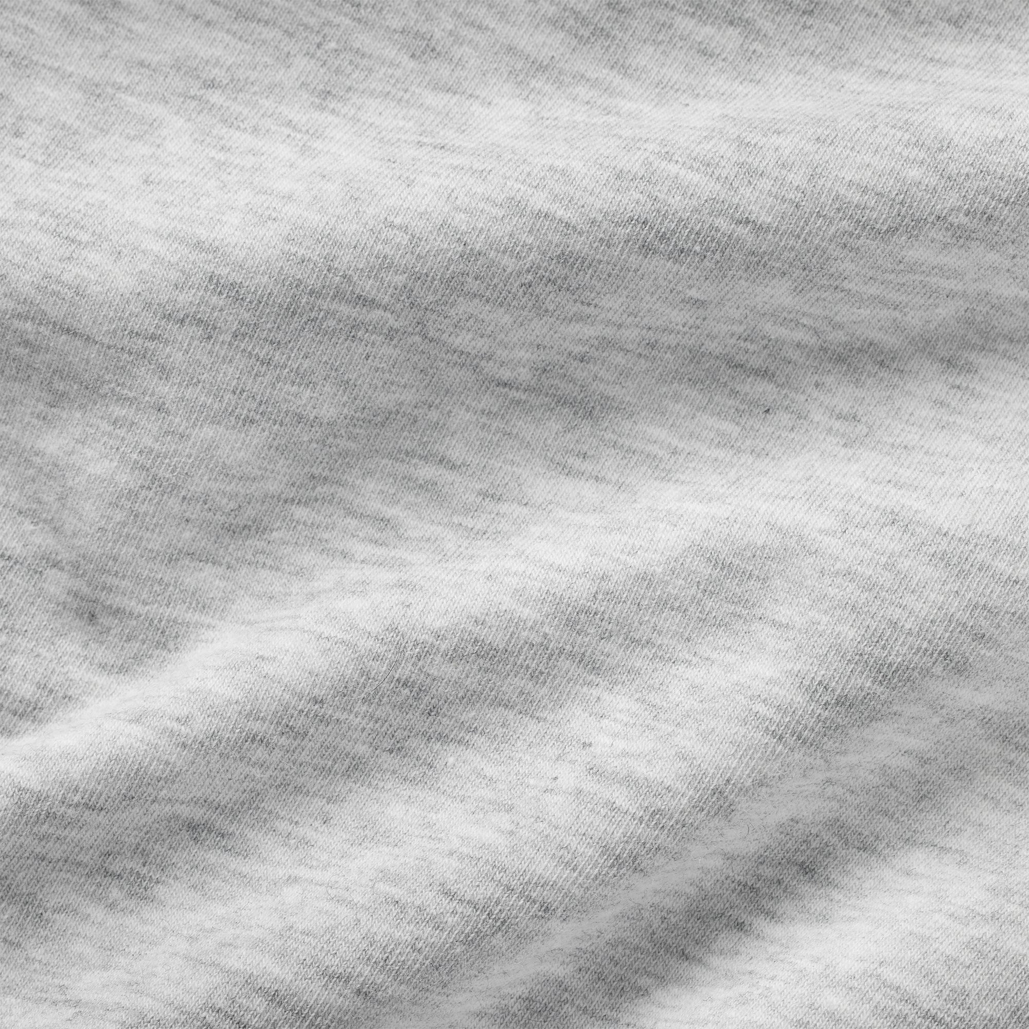 COTTON JERSEY LONG SLEEVE T-SHIRT | LIGHT HEATHER GREY - Image 5