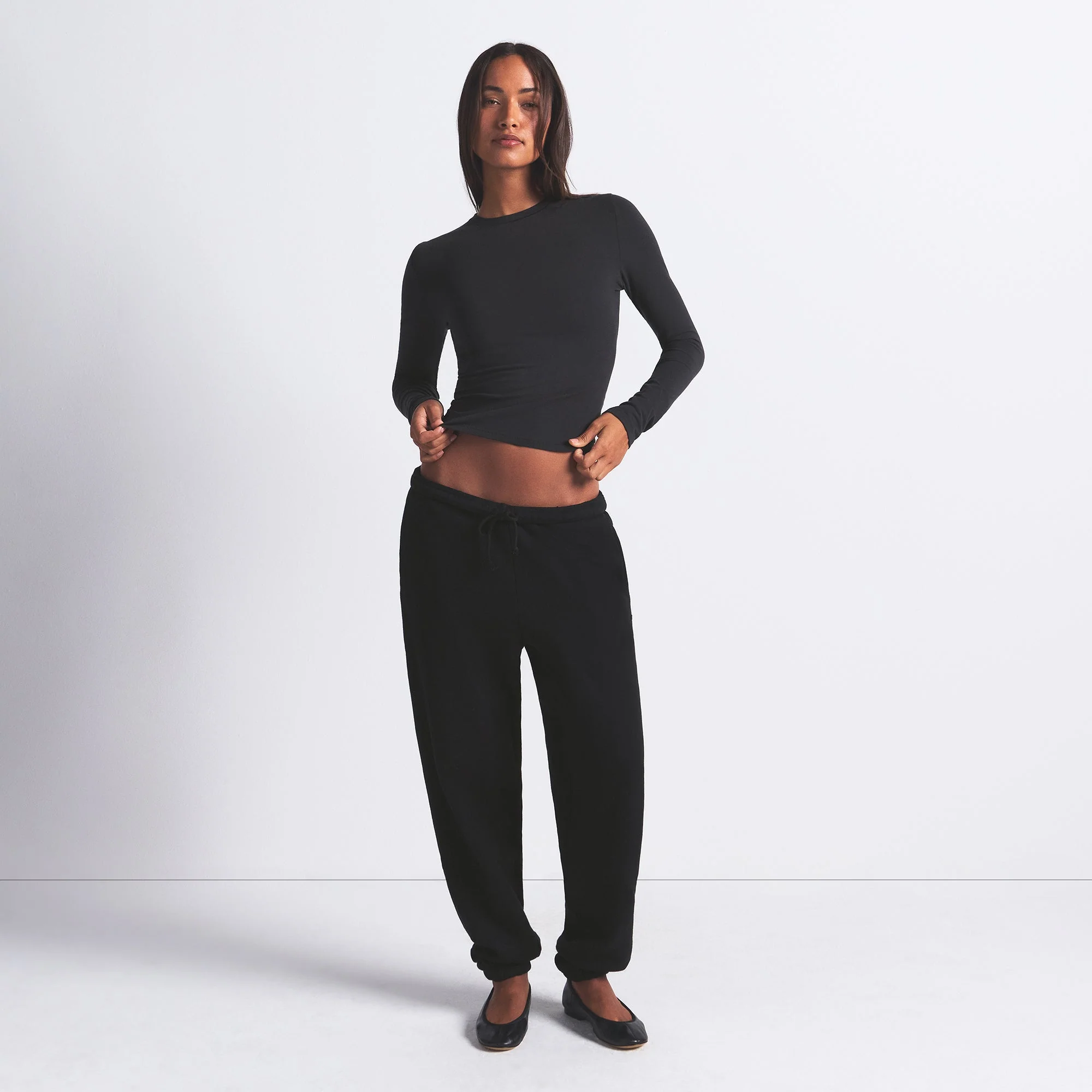 COTTON JERSEY LONG SLEEVE T-SHIRT | SOOT - Image 3