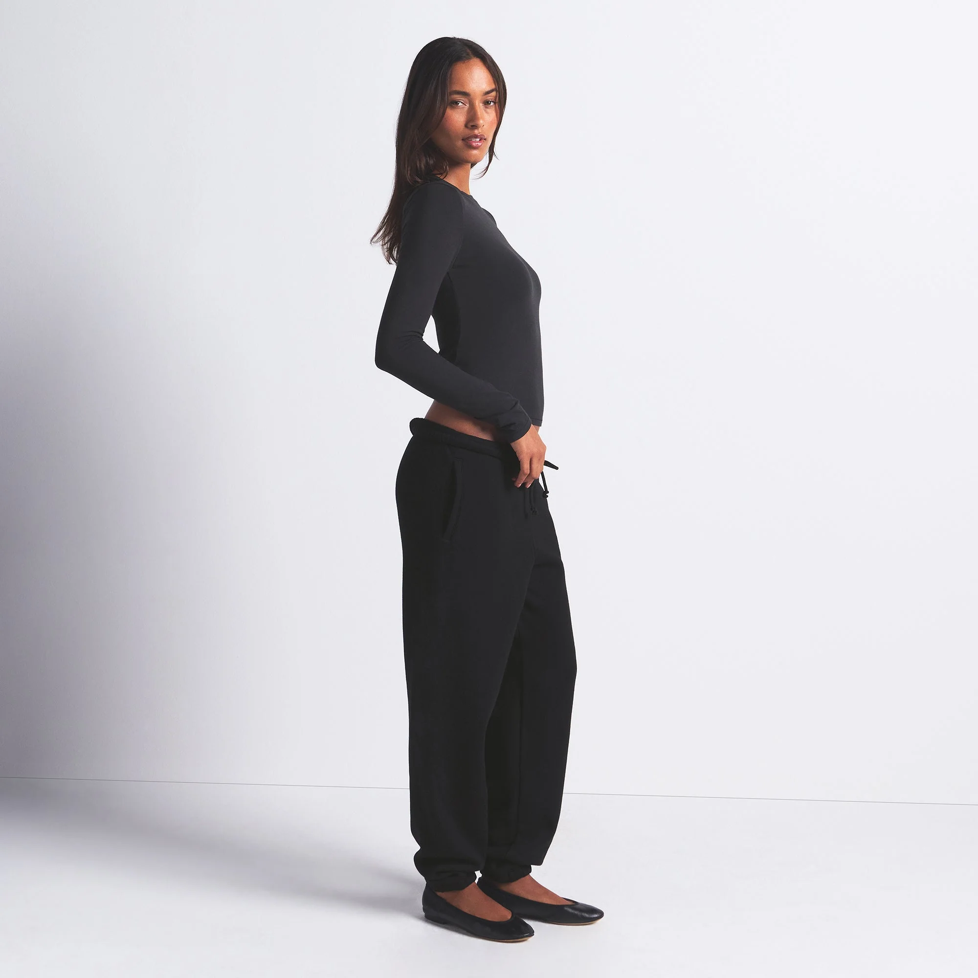 COTTON JERSEY LONG SLEEVE T-SHIRT | SOOT - Image 4