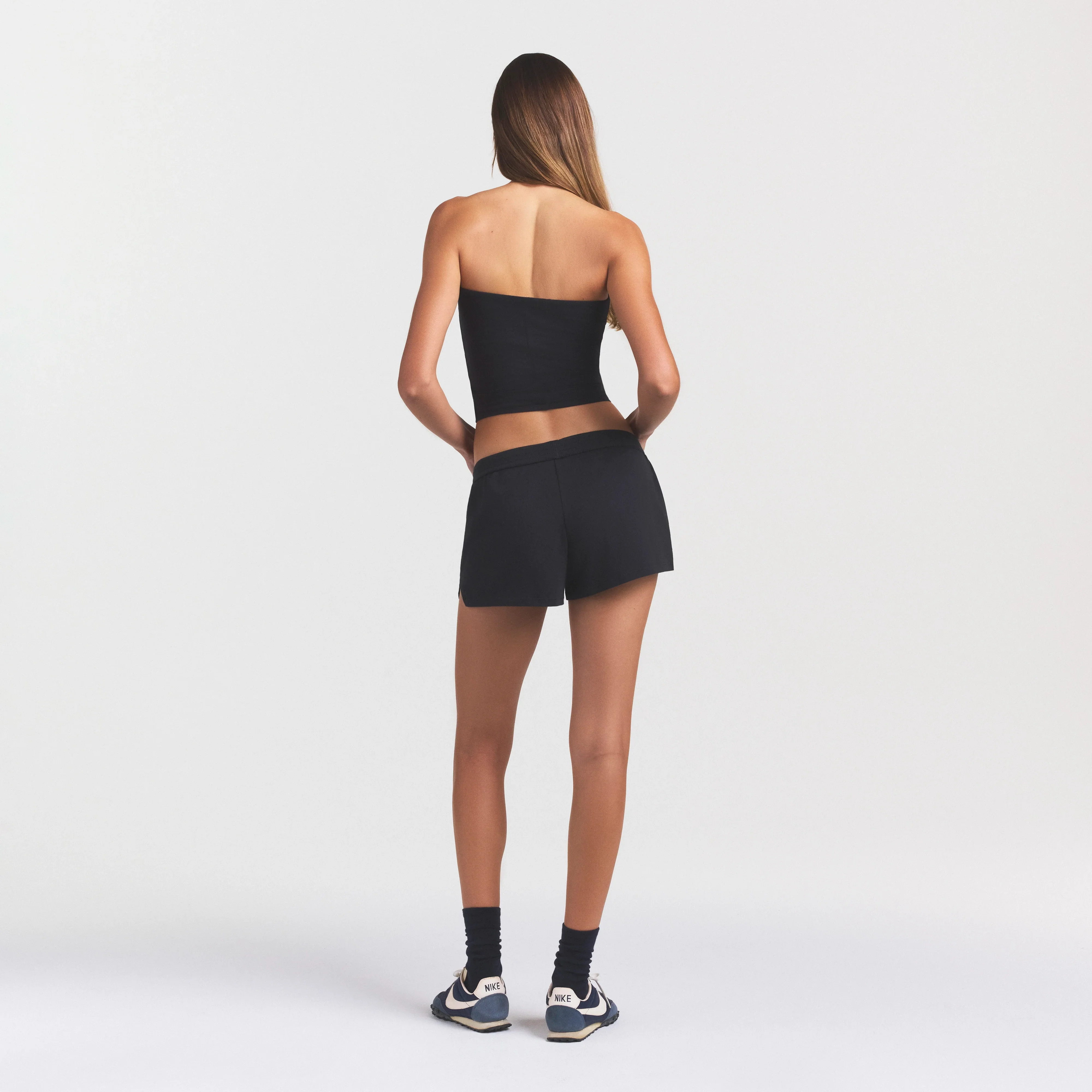 COTTON JERSEY LOOSE SHORT | SOOT - Image 4