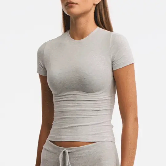 COTTON JERSEY T-SHIRT | MARBLE - Image 4
