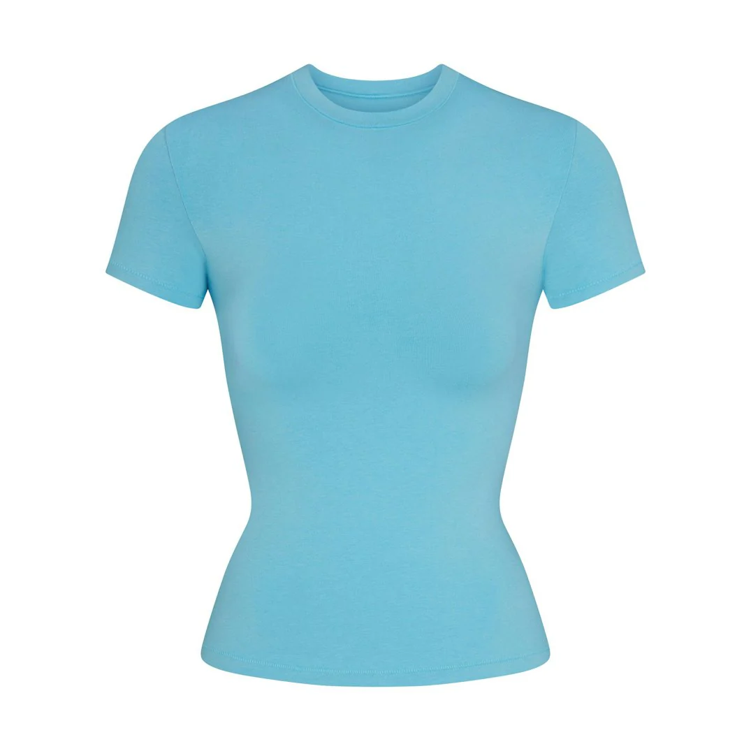 COTTON JERSEY T-SHIRT | WATER - Image 5