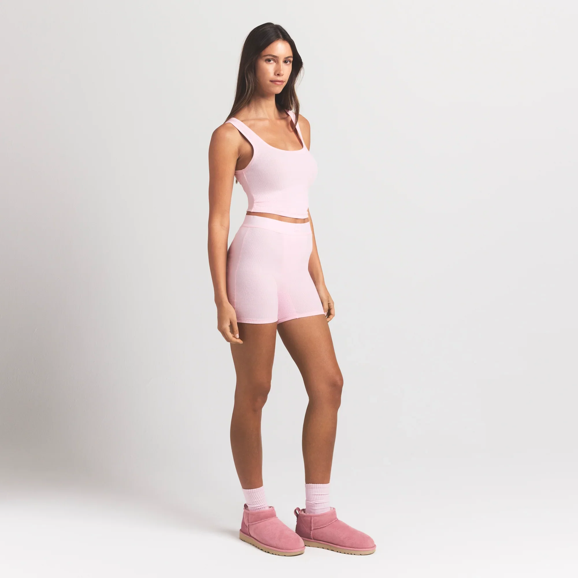 COTTON RIB BOXER | CHERRY BLOSSOM - Image 3