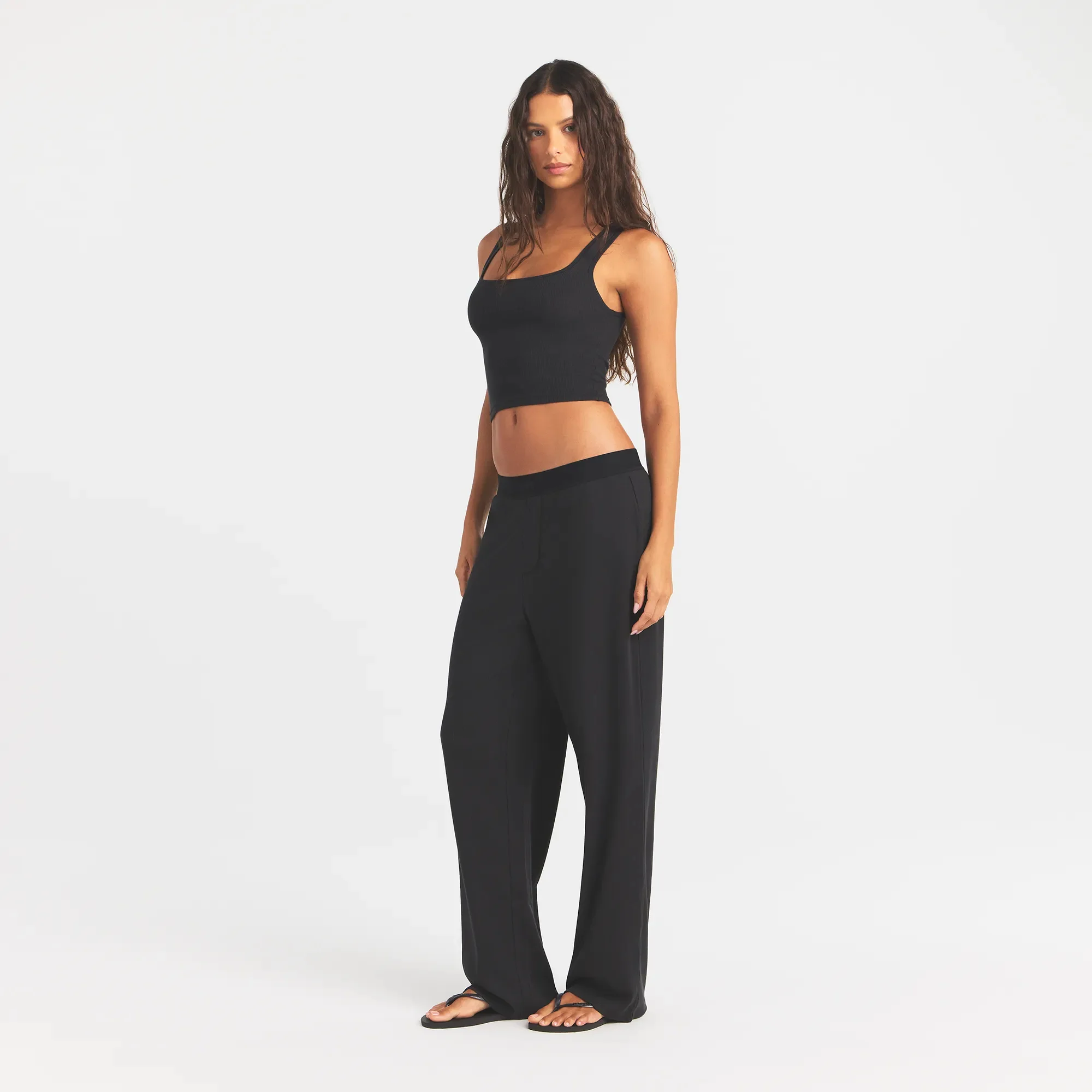 COTTON RIB RELAXED PANT | SOOT - Image 4