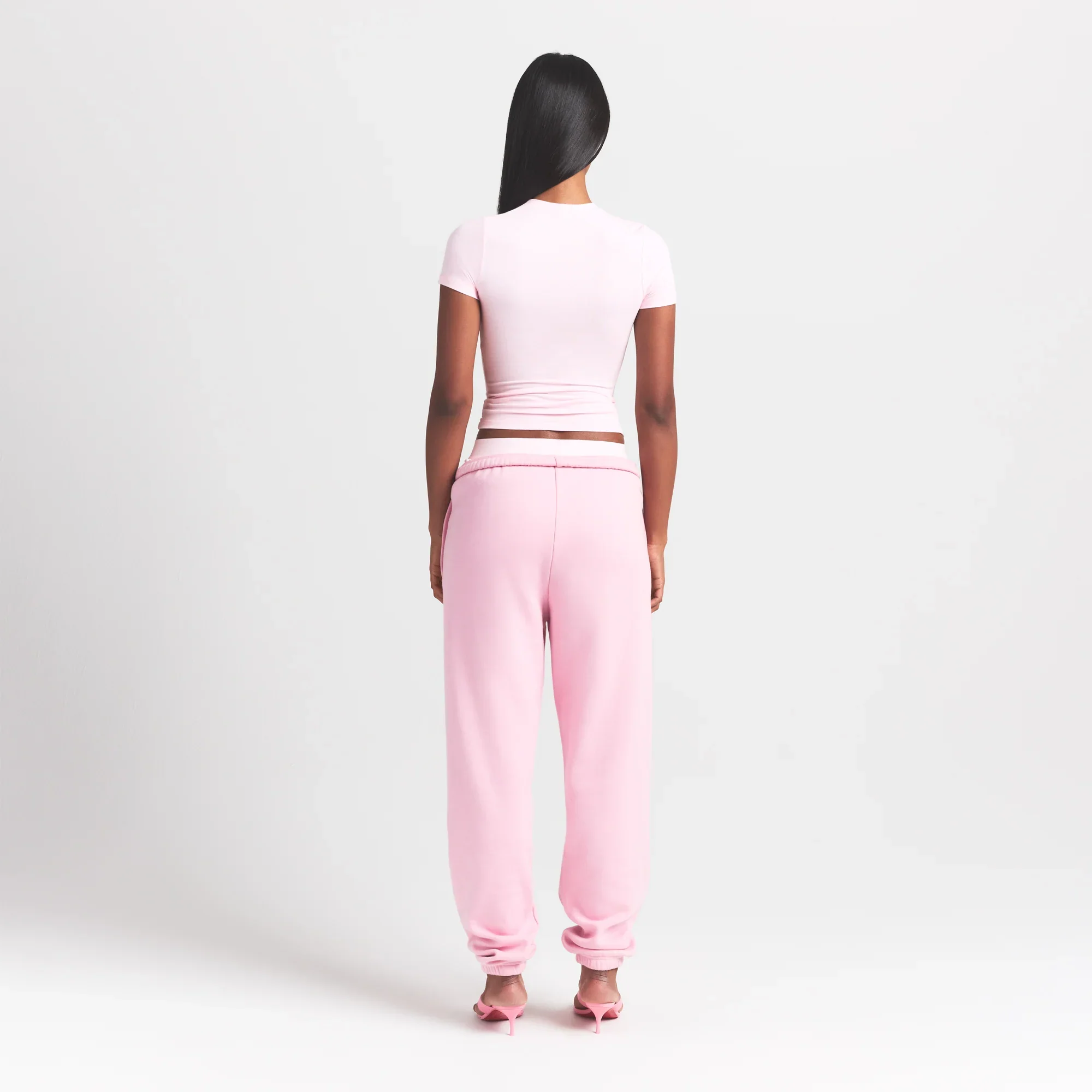 COTTON RIB T-SHIRT | CHERRY BLOSSOM - Image 5