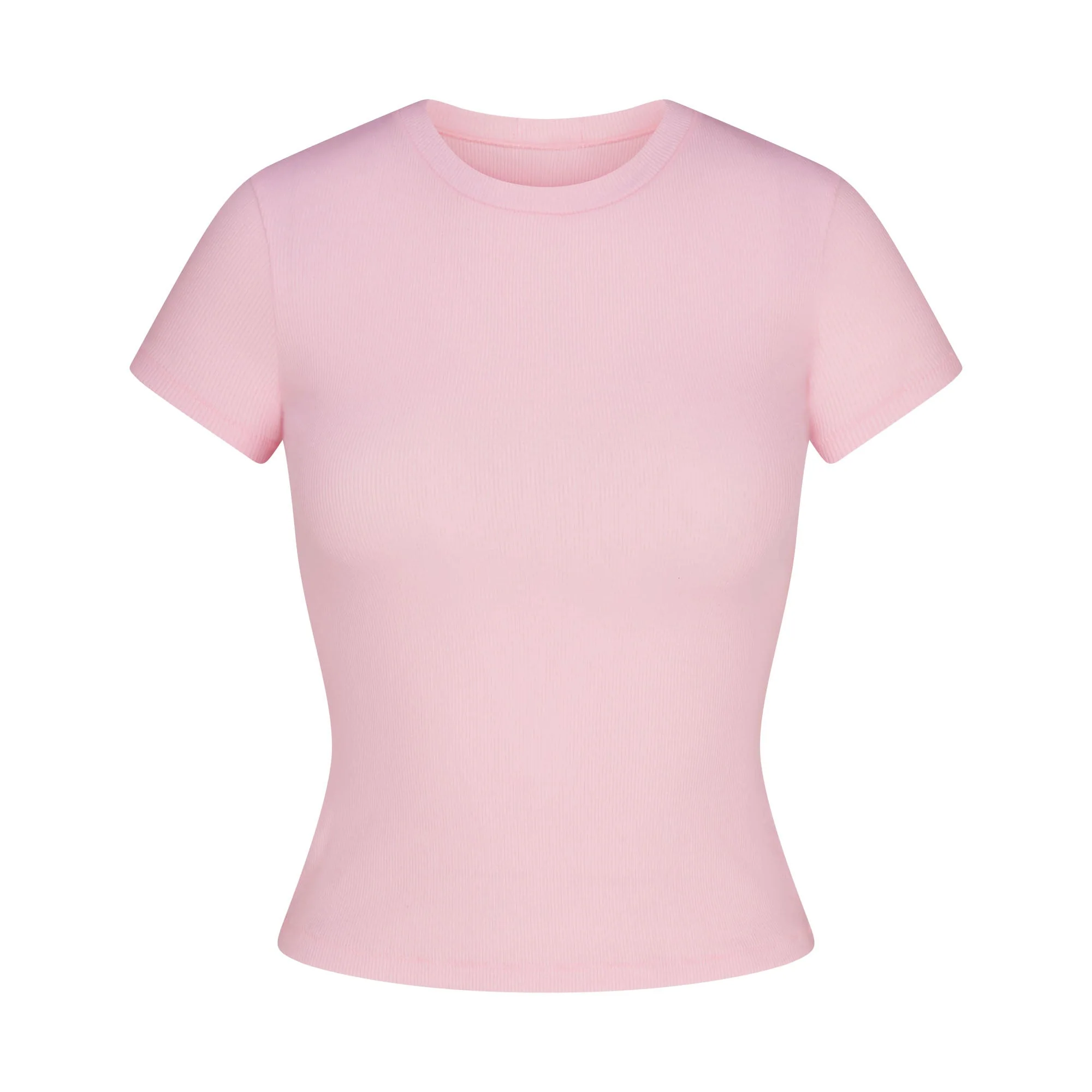 COTTON RIB T-SHIRT | CHERRY BLOSSOM - Image 6
