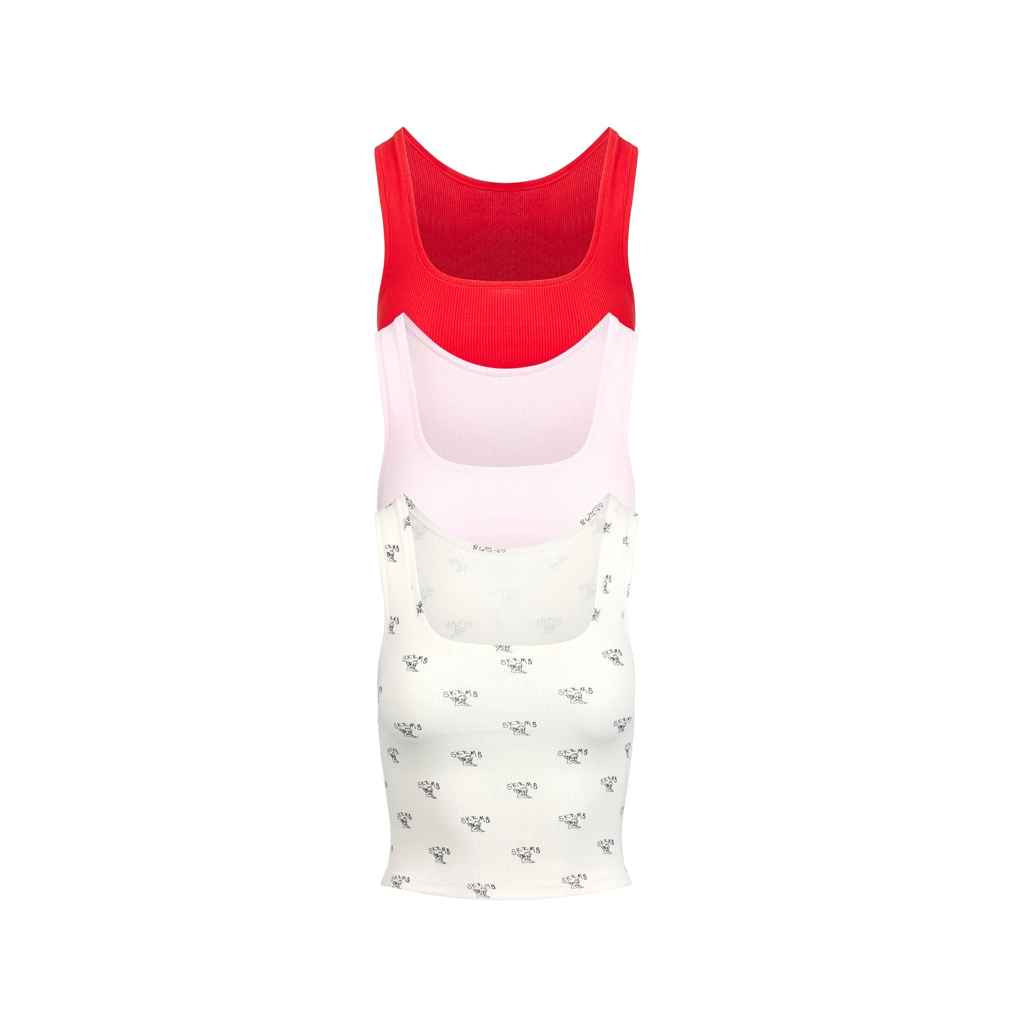 COTTON RIB TANK 3-PACK | SKIMS ANGEL MULTI - Image 6