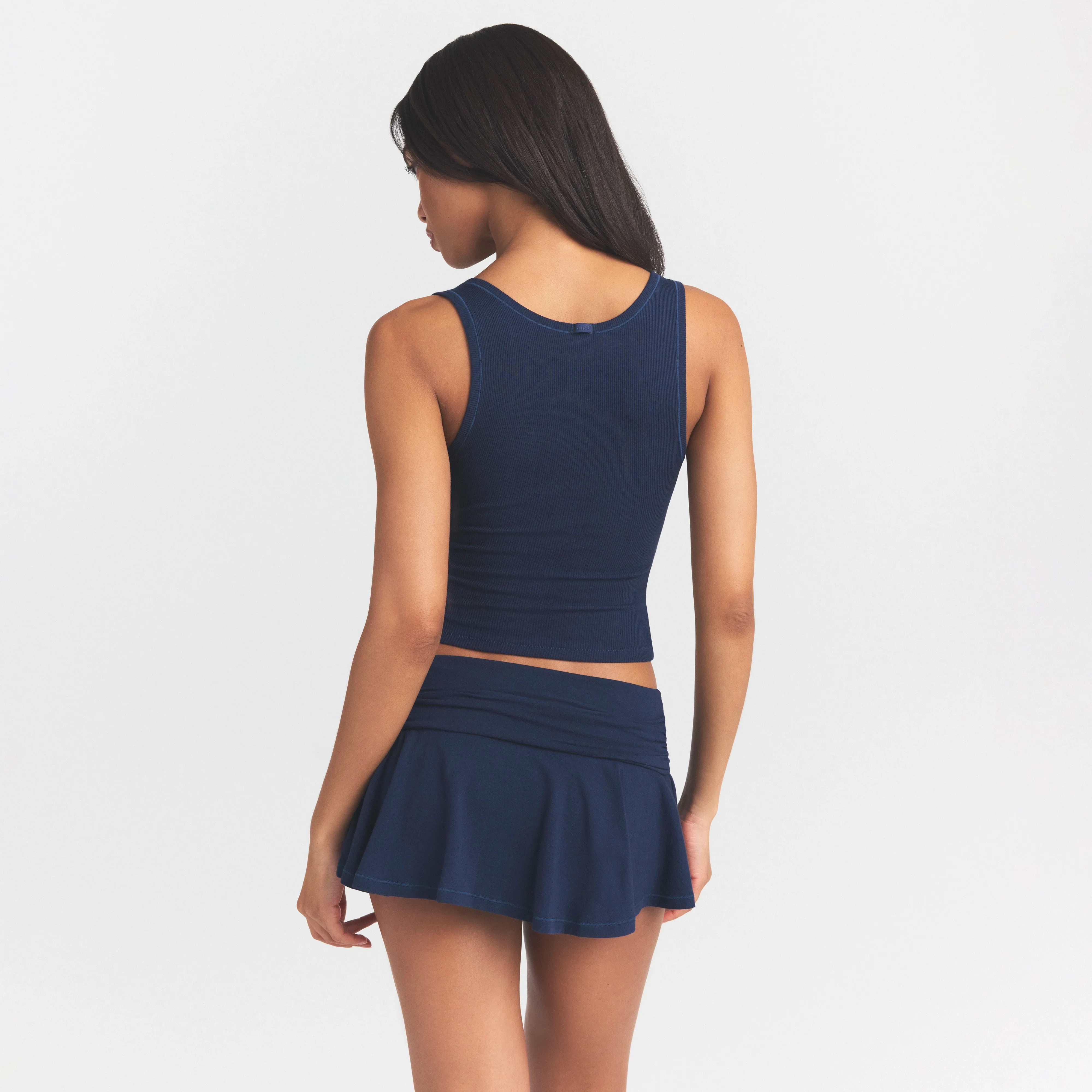 COTTON RIB TANK | NAVY - Image 3