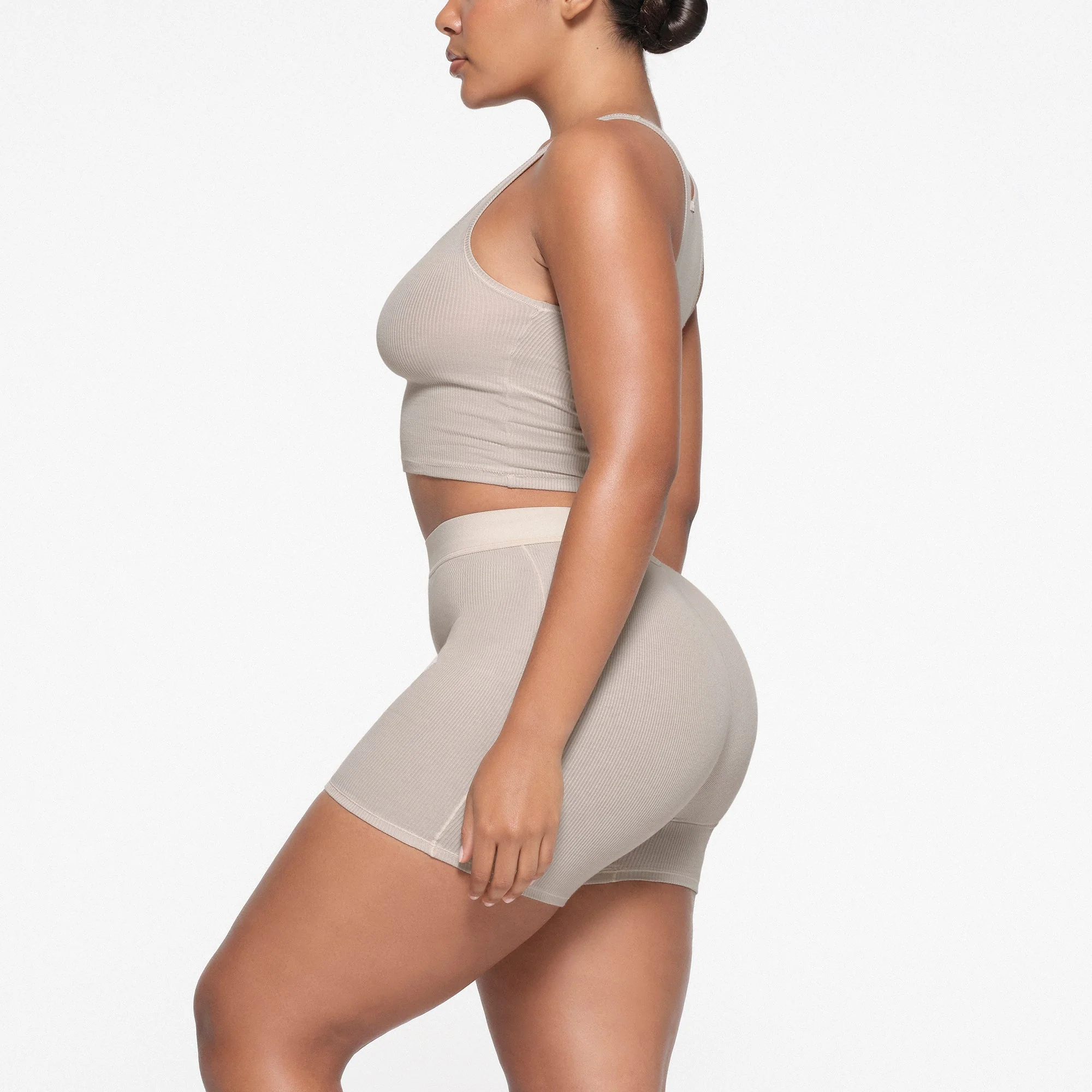 COTTON RIB TANK | STONE - Image 2