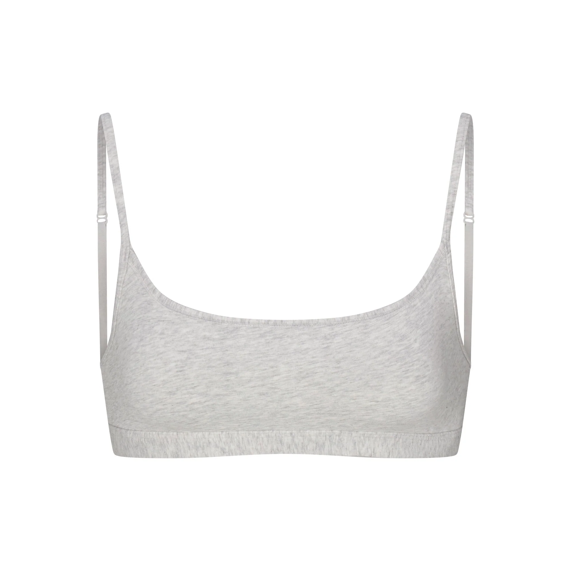 EVERYDAY COTTON SCOOP BRALETTE | LIGHT HEATHER GREY - Image 5