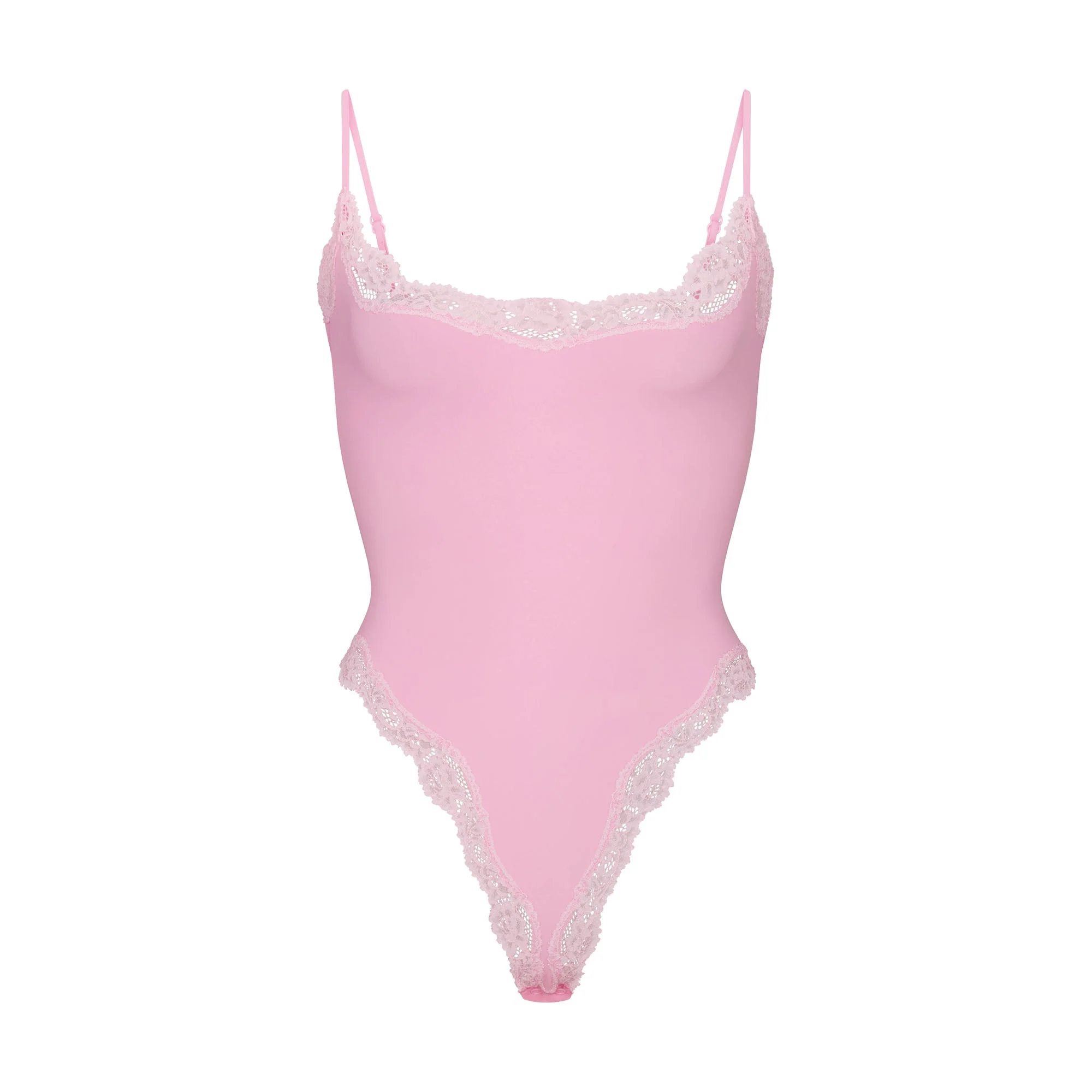FITS EVERYBODY LACE CAMI BODYSUIT | BUBBLEGUM TONAL - Image 6