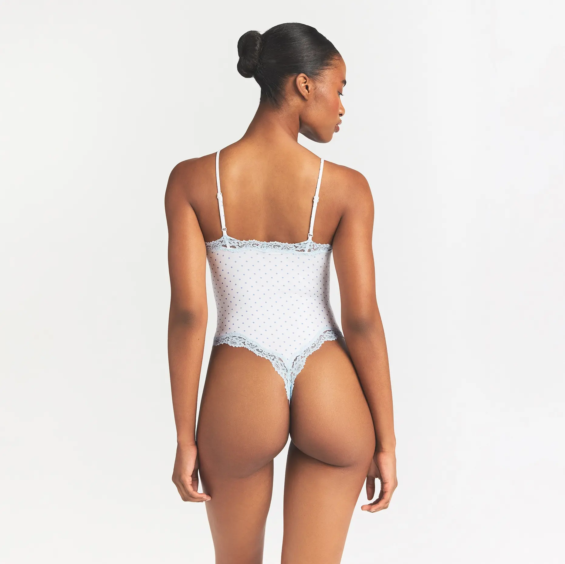 FITS EVERYBODY LACE CAMI BODYSUIT | SLATE PIN DOT PRINT - Image 3