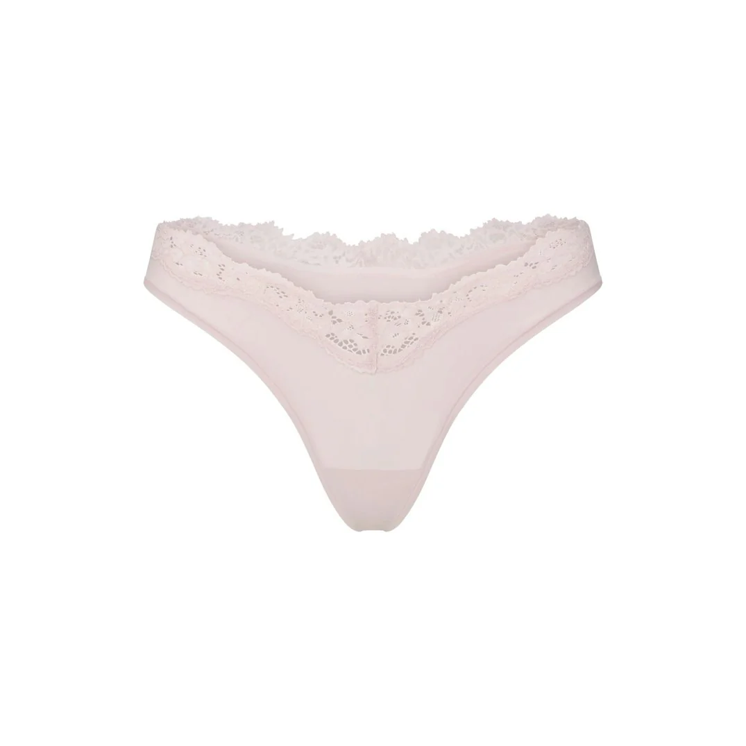 FITS EVERYBODY LACE DIPPED THONG 5-PACK | IVORY PEARL BOW MULTI - Image 3
