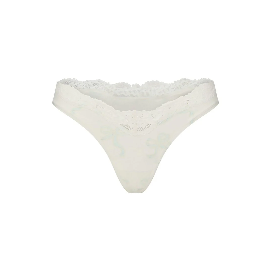 FITS EVERYBODY LACE DIPPED THONG 5-PACK | IVORY PEARL BOW MULTI - Image 7