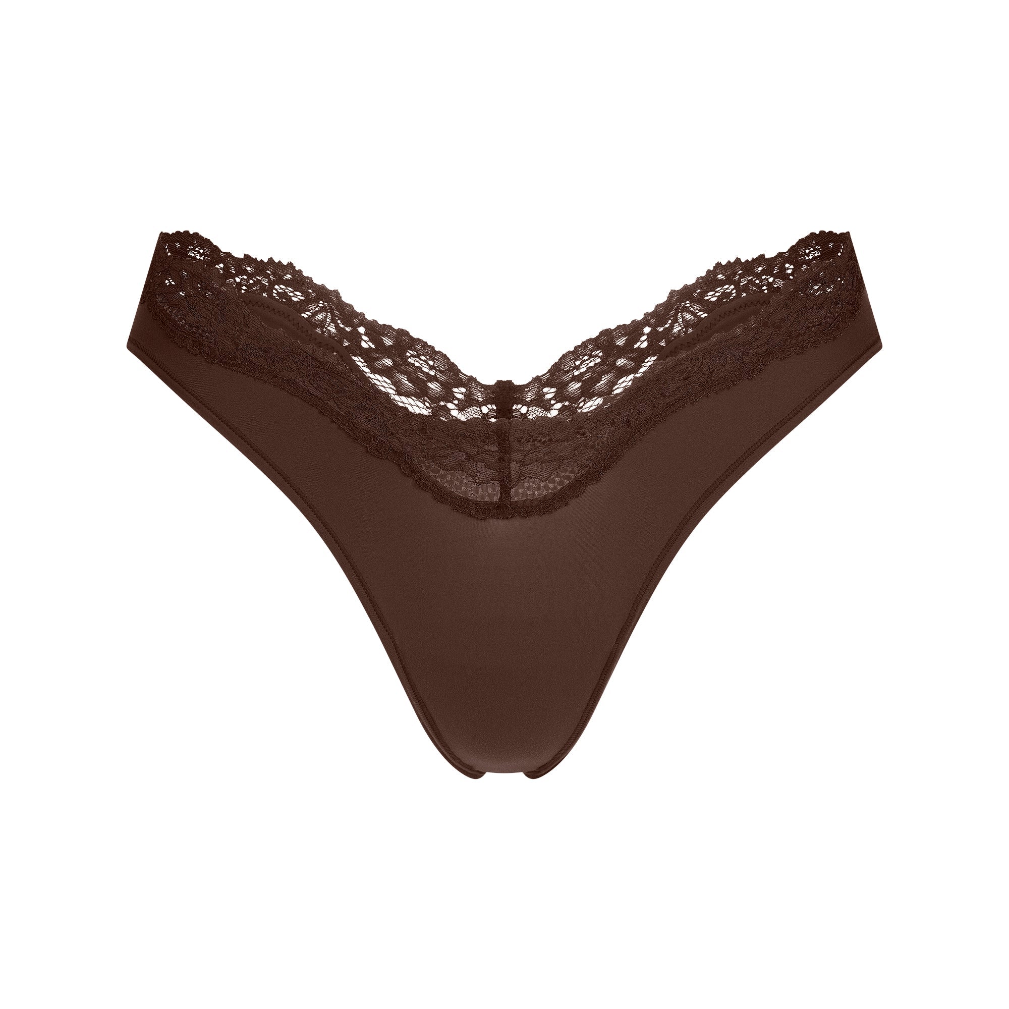 FITS EVERYBODY LACE DIPPED THONG | ESPRESSO - Image 6