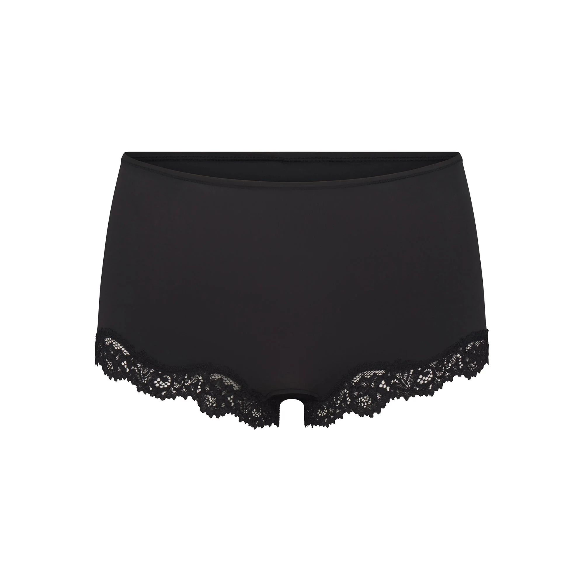 FITS EVERYBODY LACE TRIANGLE CAMI AND BOY SHORT SET | ONYX - Image 5