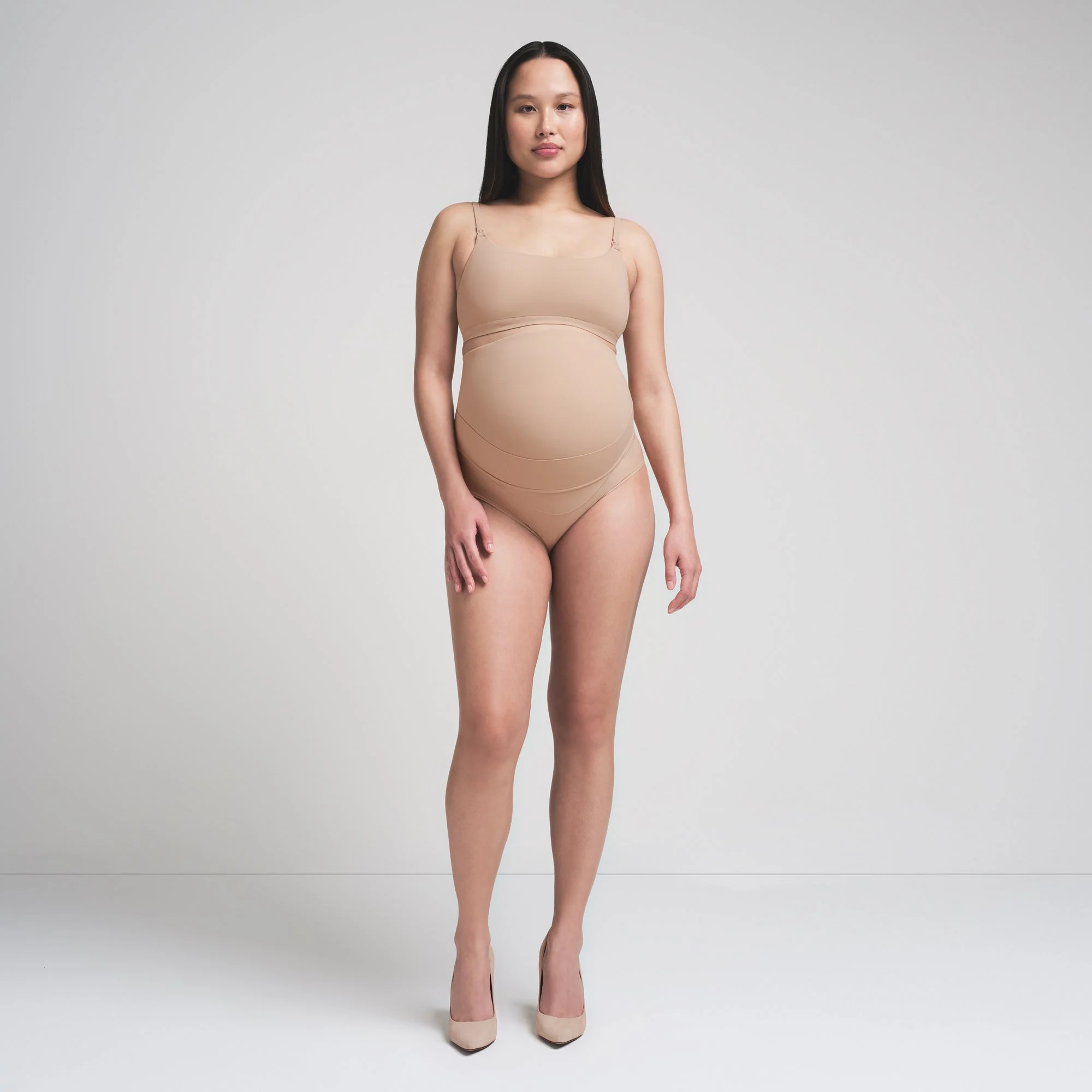 FITS EVERYBODY MATERNITY BANDED HIGH-WAISTED BRIEF | CLAY - Image 3