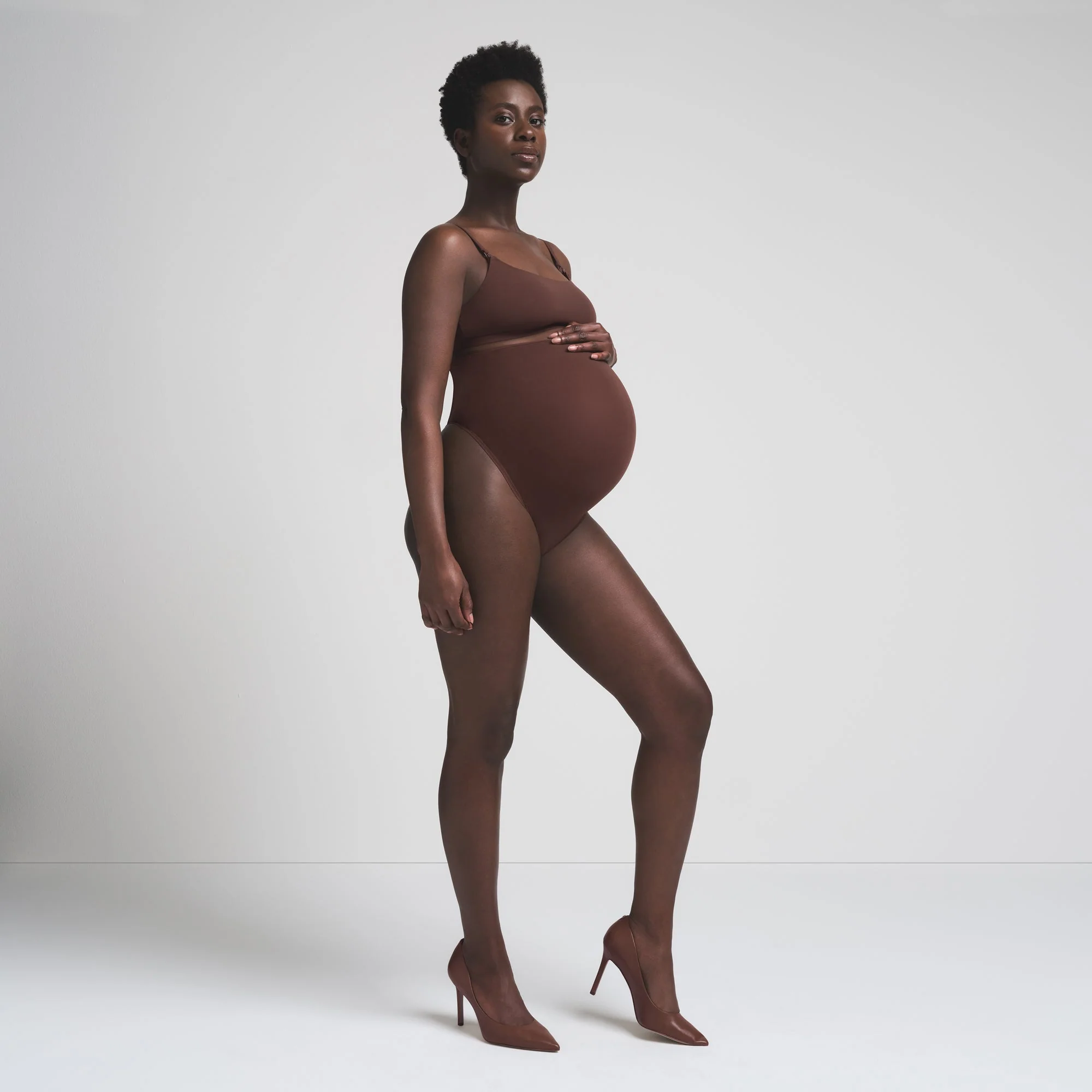 FITS EVERYBODY MATERNITY HIGH-WAISTED THONG | COCOA - Image 2