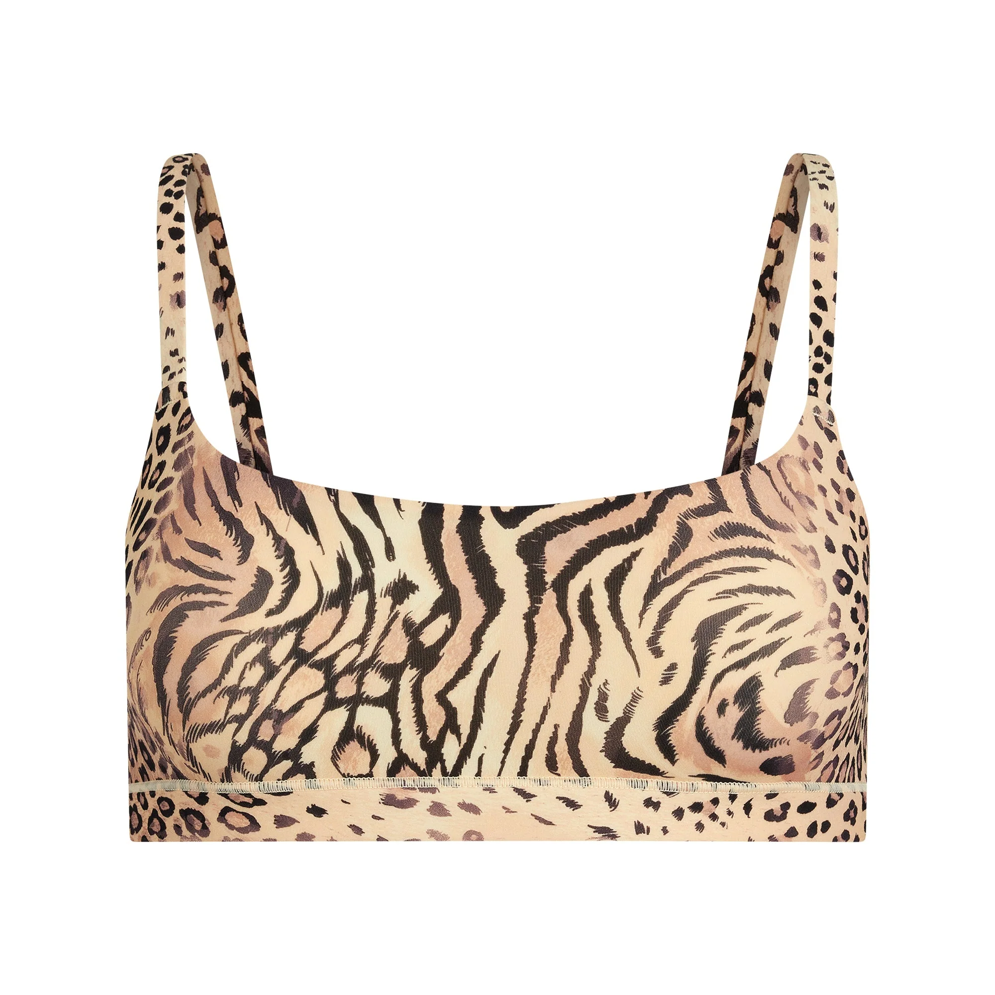 FITS EVERYBODY SCOOP BRALETTE | SAND MULTI ANIMAL - Image 4