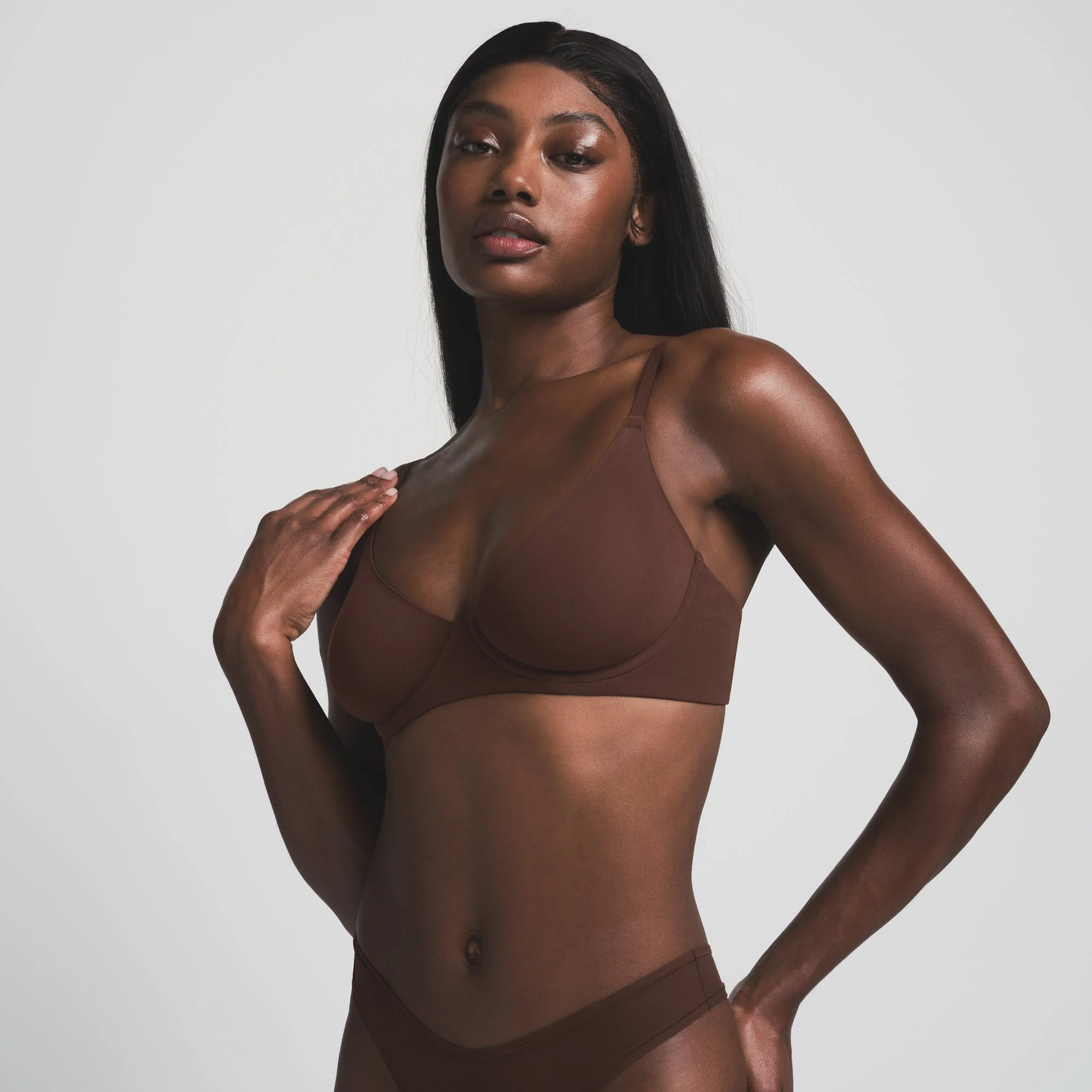 FITS EVERYBODY UNLINED DEMI BRA | COCOA - Image 2