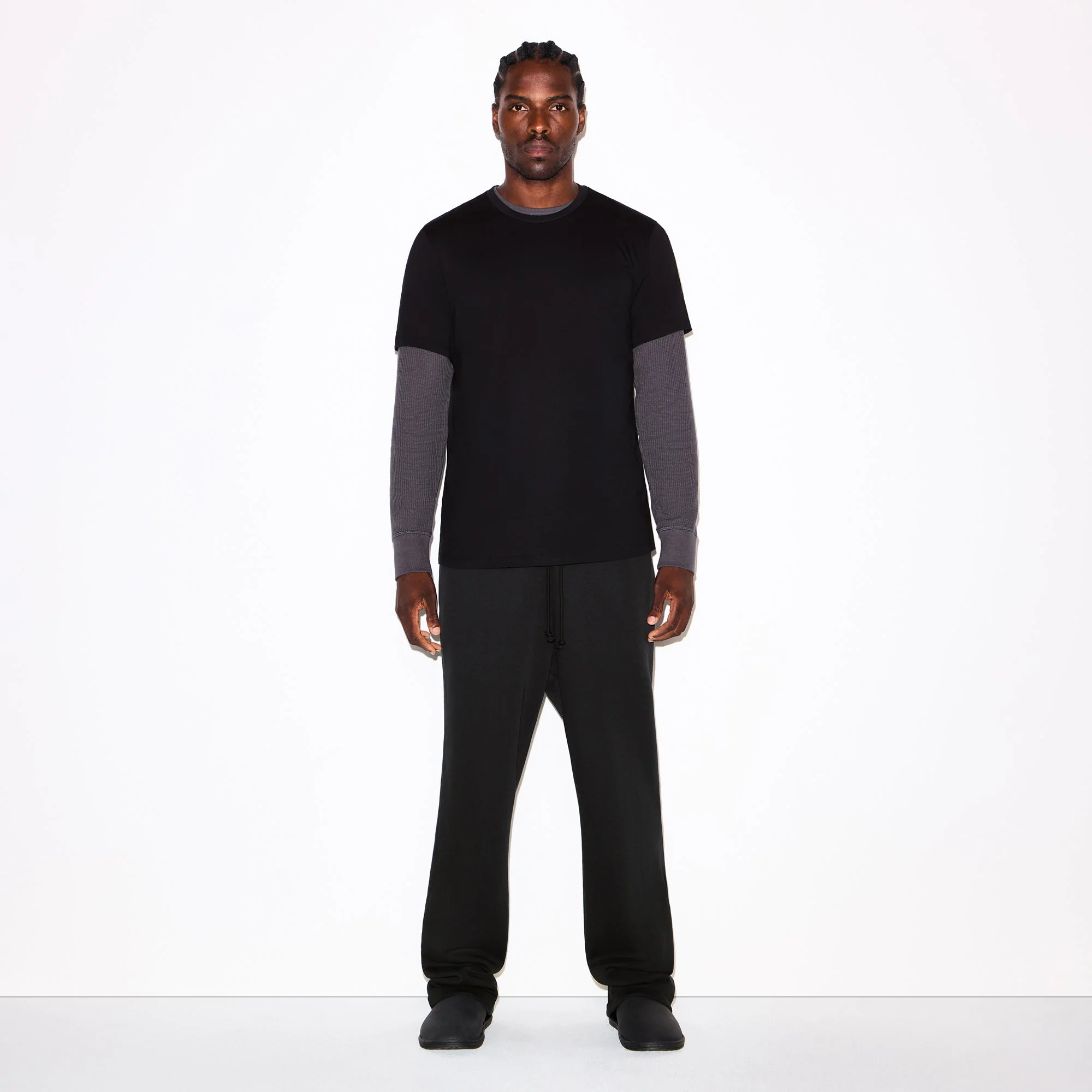 FLEECE LOUNGE MENS CLASSIC STRAIGHT LEG PANT | WASHED ONYX