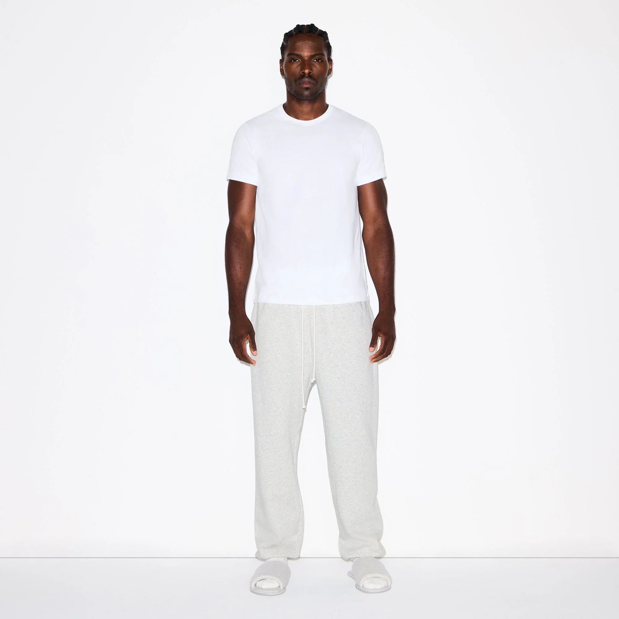 FLEECE LOUNGE MENS RELAXED JOGGER | LIGHT HEATHER GREY - Image 3