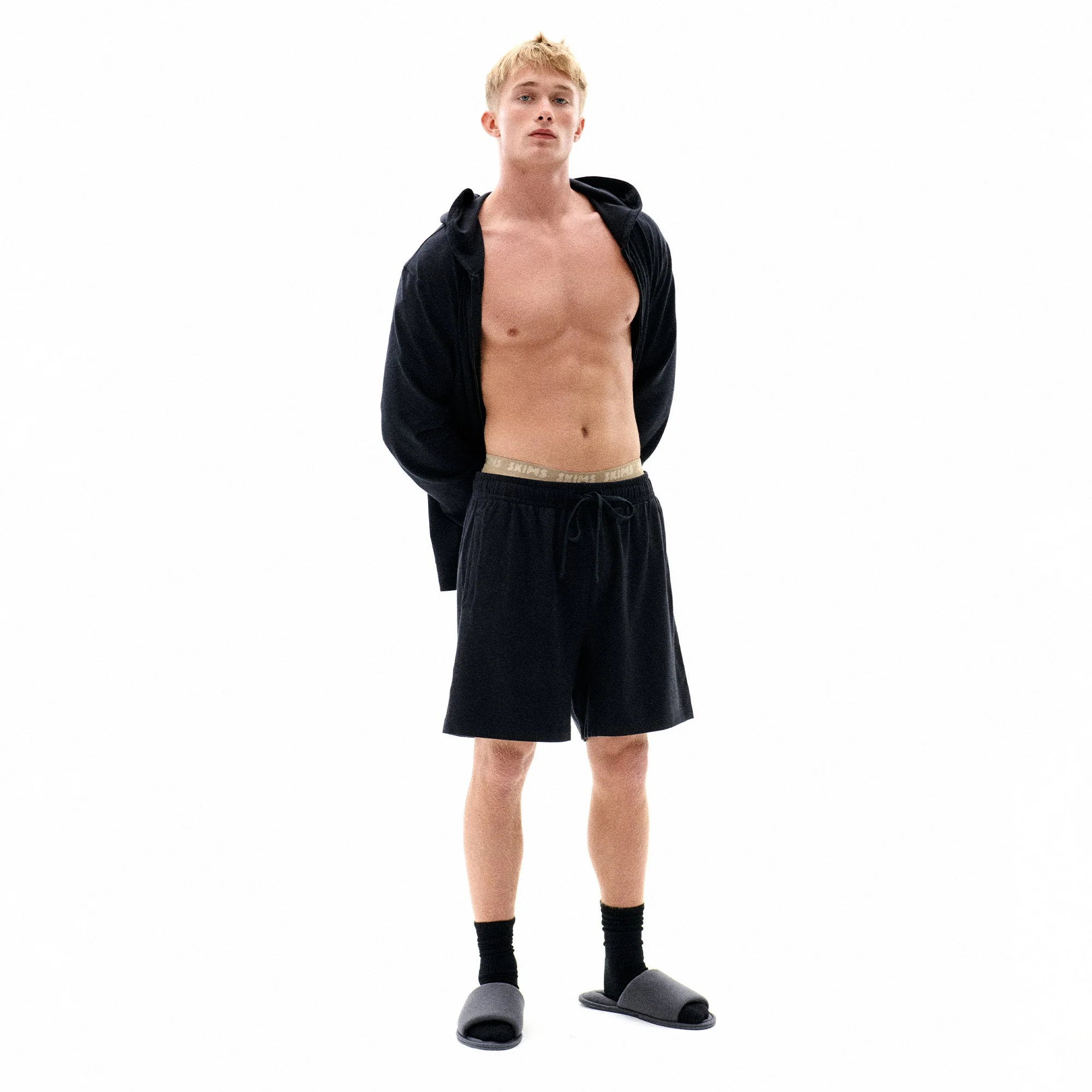 JERSEY LOUNGE MENS RELAXED SHORT | OBSIDIAN - Image 4