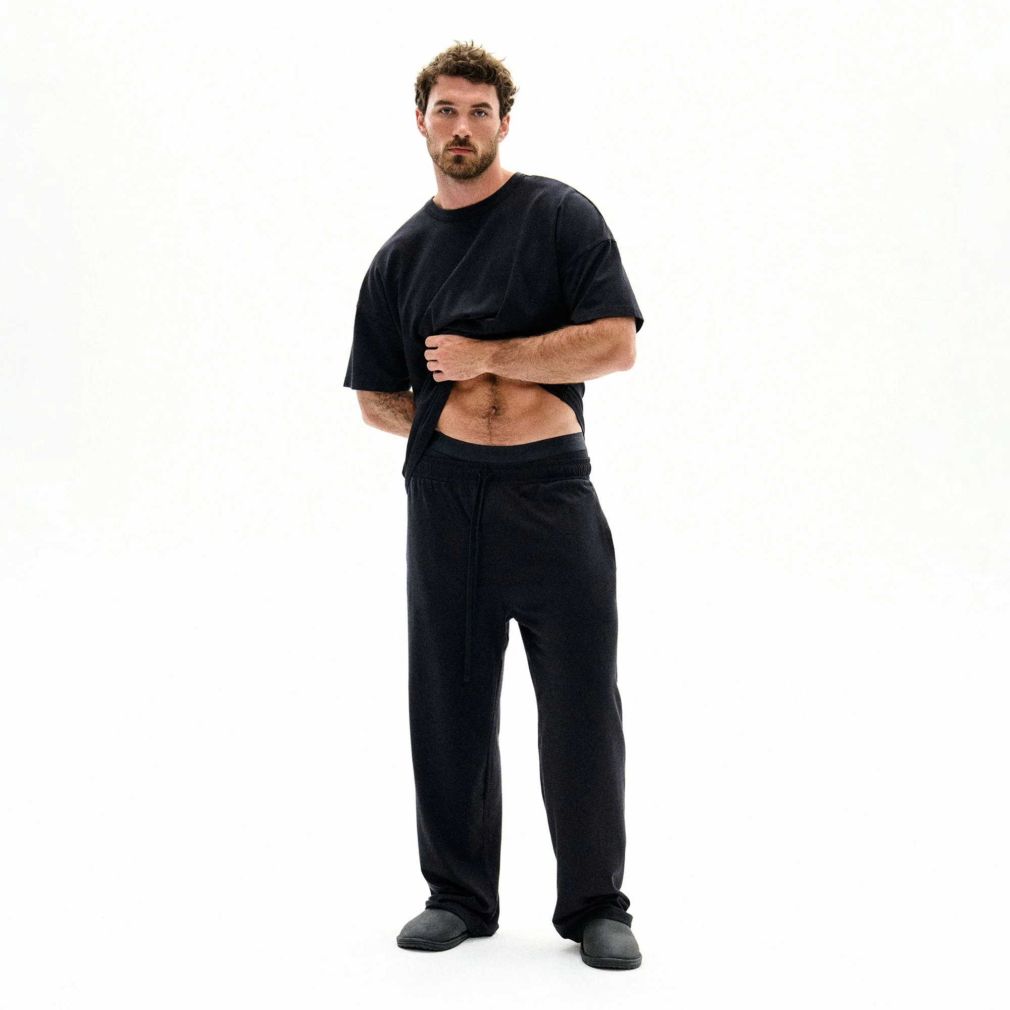 JERSEY LOUNGE MENS RELAXED STRAIGHT LEG PANT | OBSIDIAN - Image 5