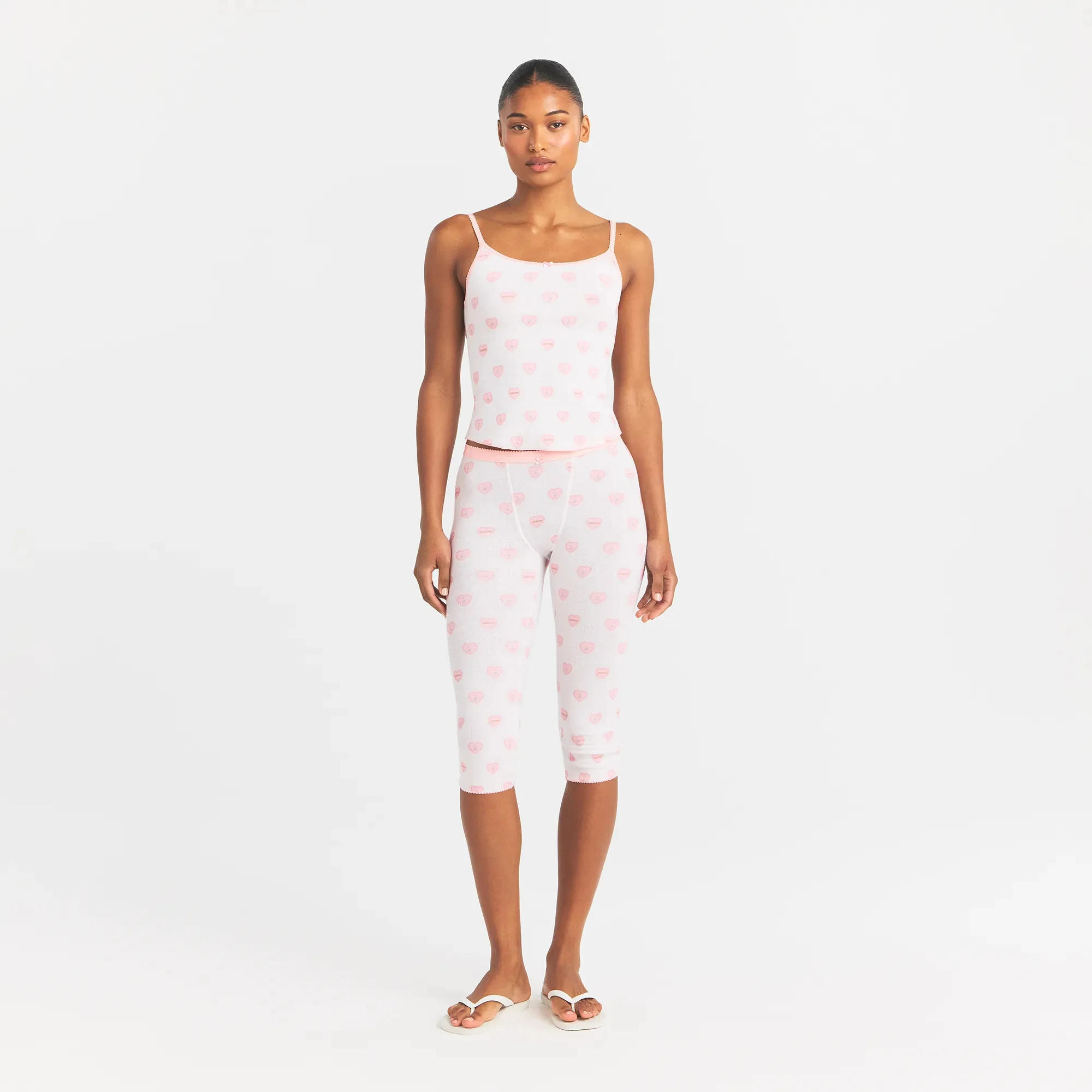 LOGO POINTELLE TANK | SNOW LACE HEARTS
