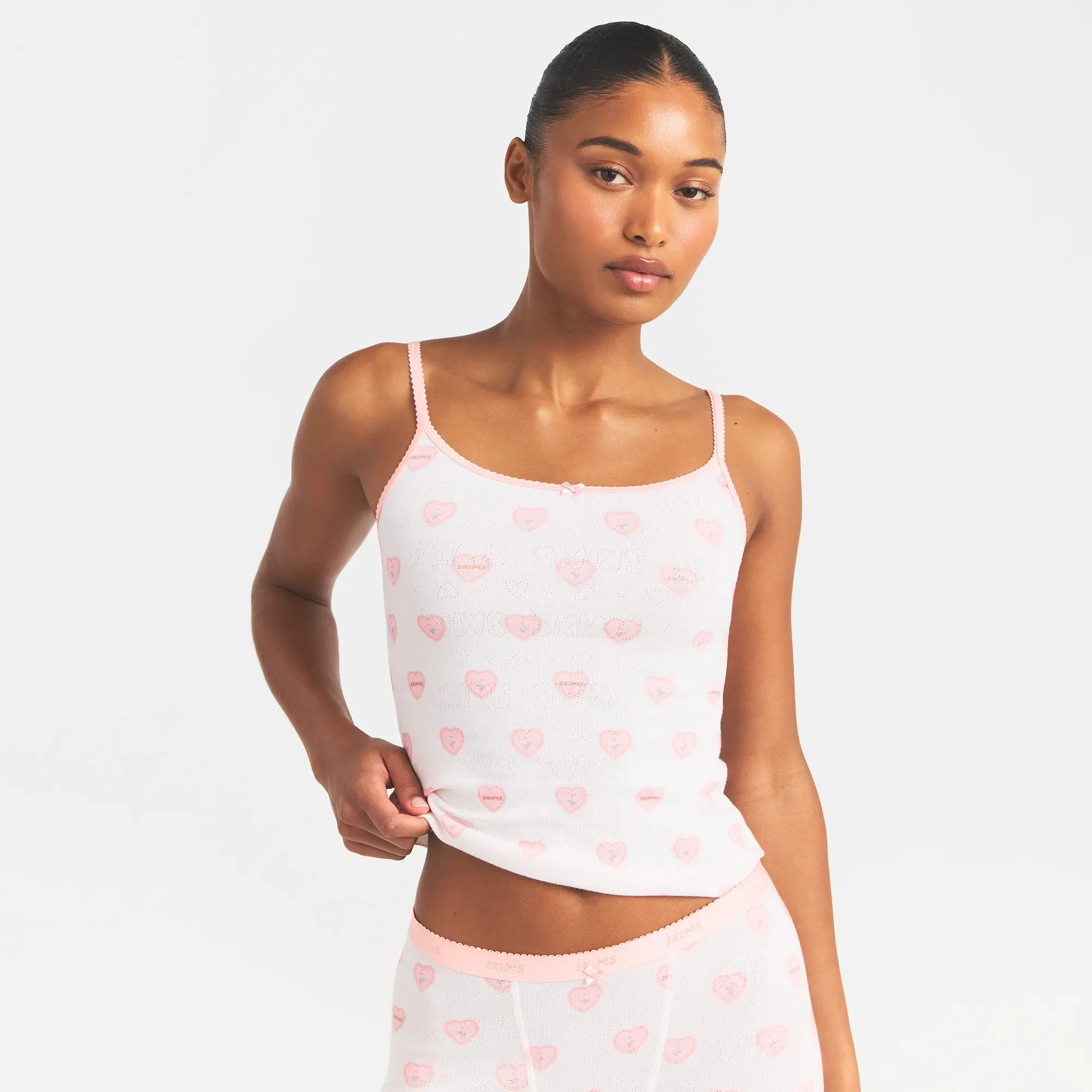 LOGO POINTELLE TANK | SNOW LACE HEARTS - Image 3