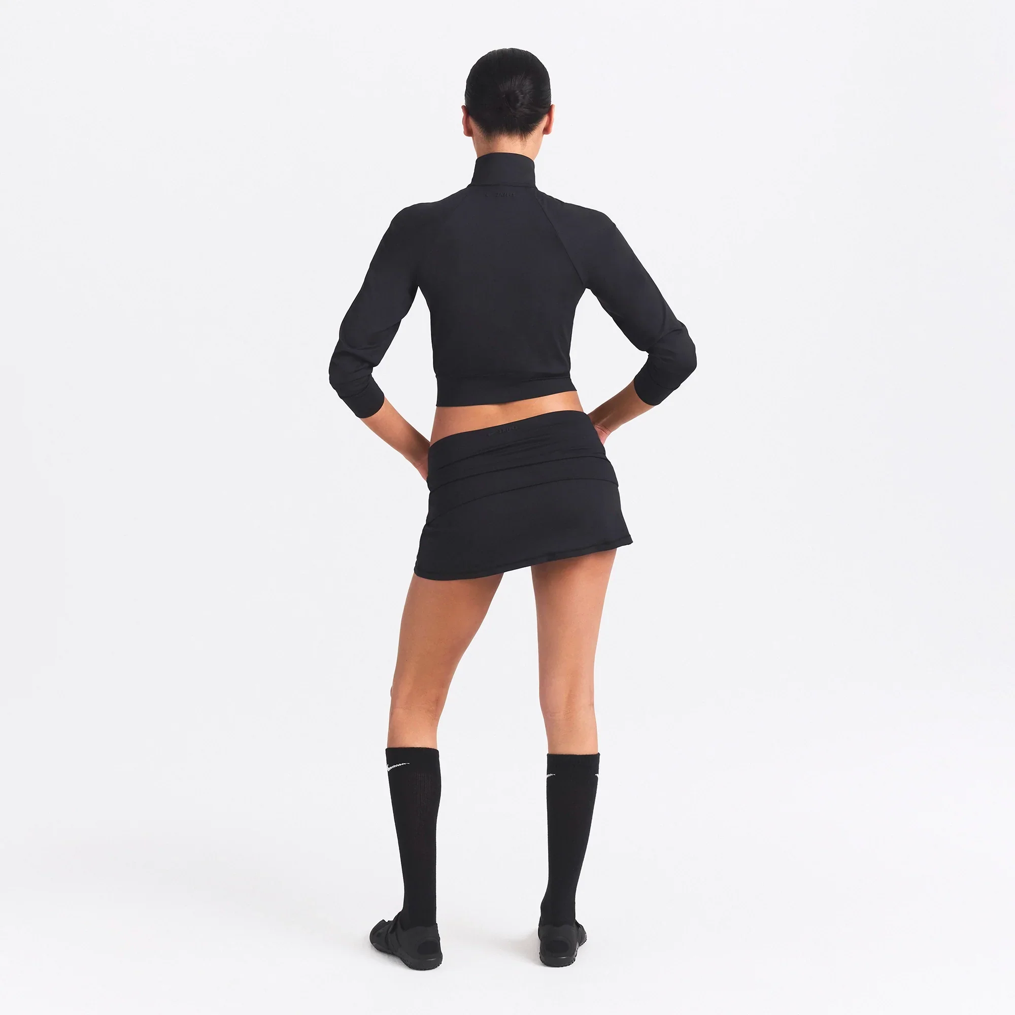 NikeSKIMS AIRY CROPPED TRACK JACKET | OBSIDIAN - Image 4