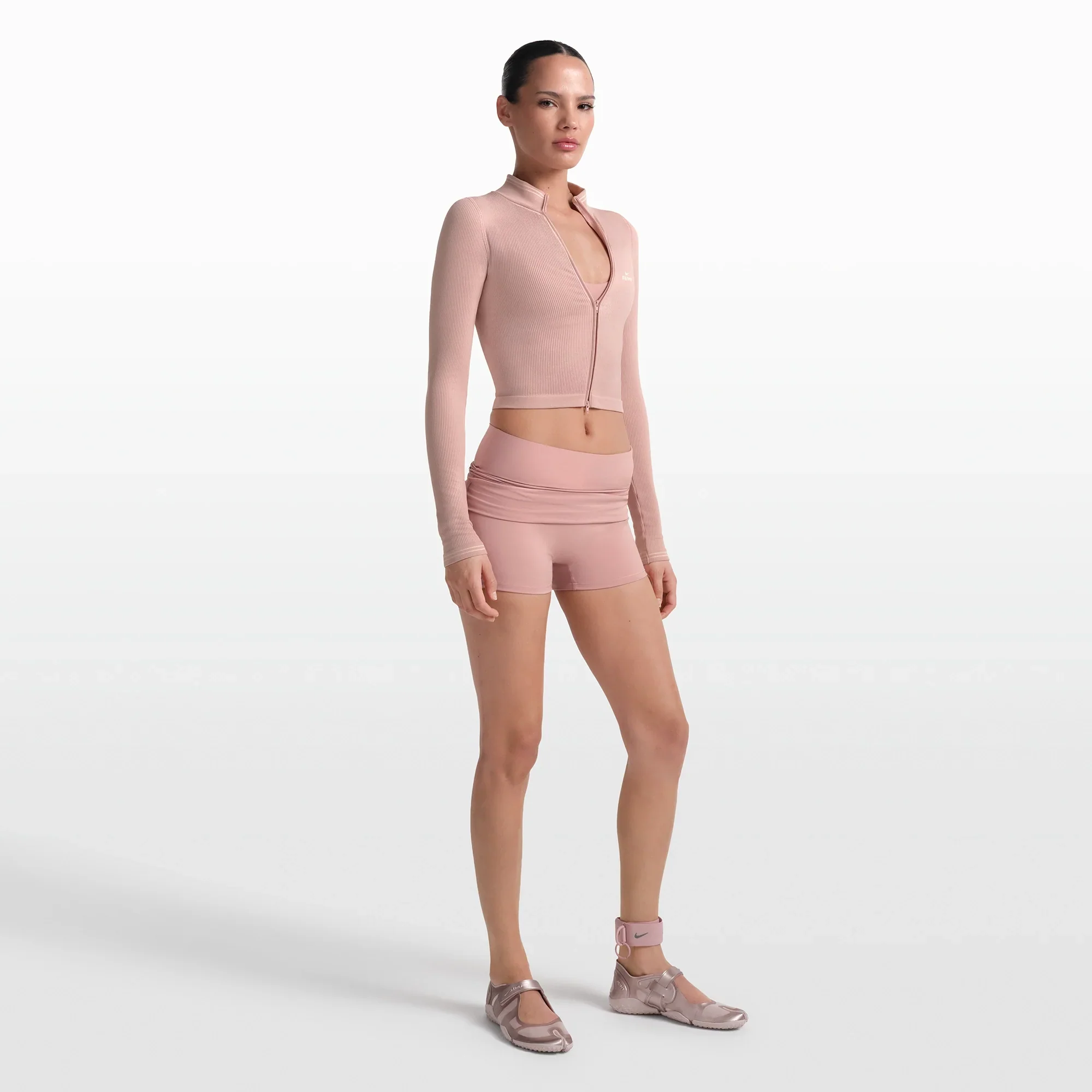 NikeSKIMS MATTE 3" FOLDOVER SHORT | HIMALAYAN - Image 2