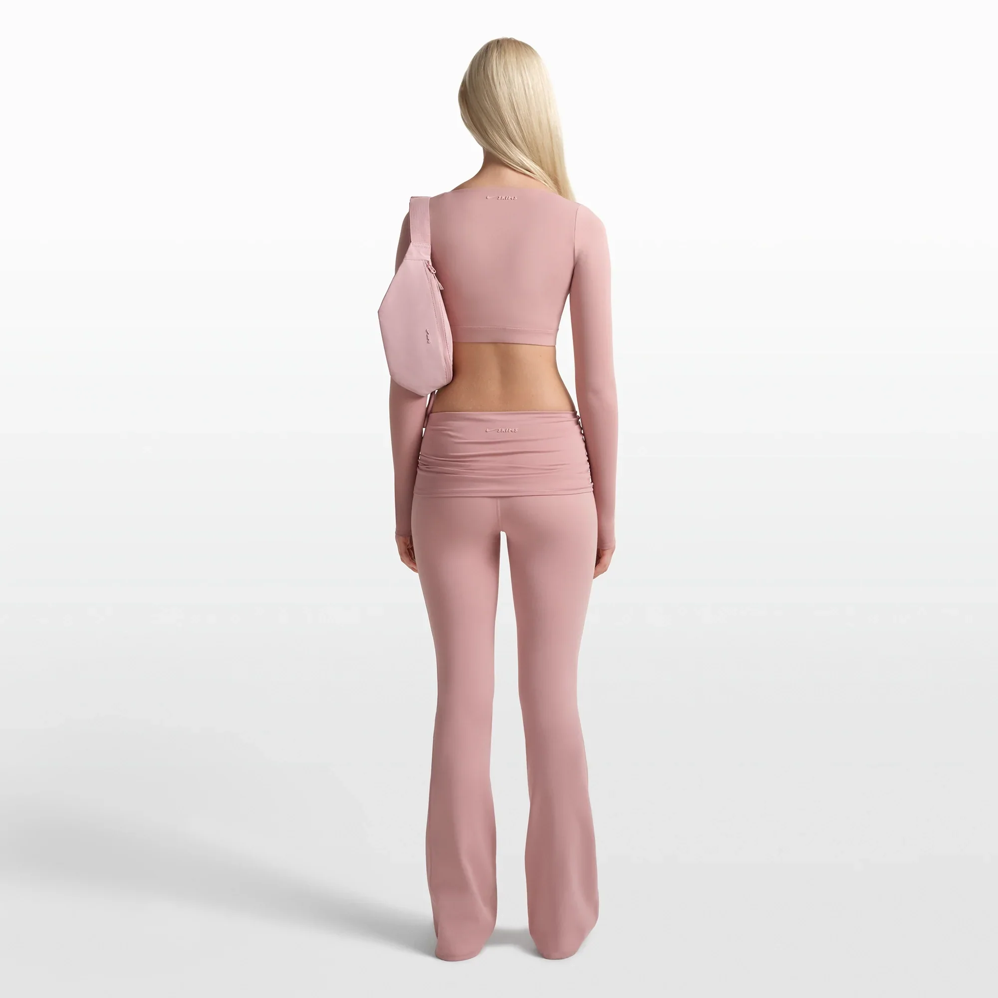 NikeSKIMS MATTE FOLDOVER SLIM FLARE LEGGING | HIMALAYAN - Image 5