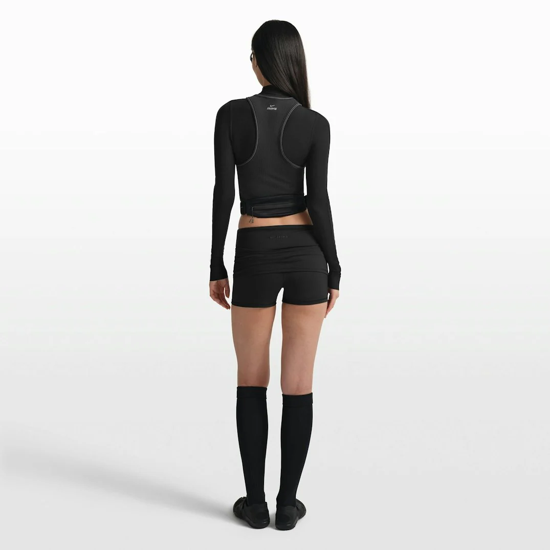 NikeSKIMS MATTE FOLDOVER WB 3 INCH SHORT | OBSIDIAN - Image 5