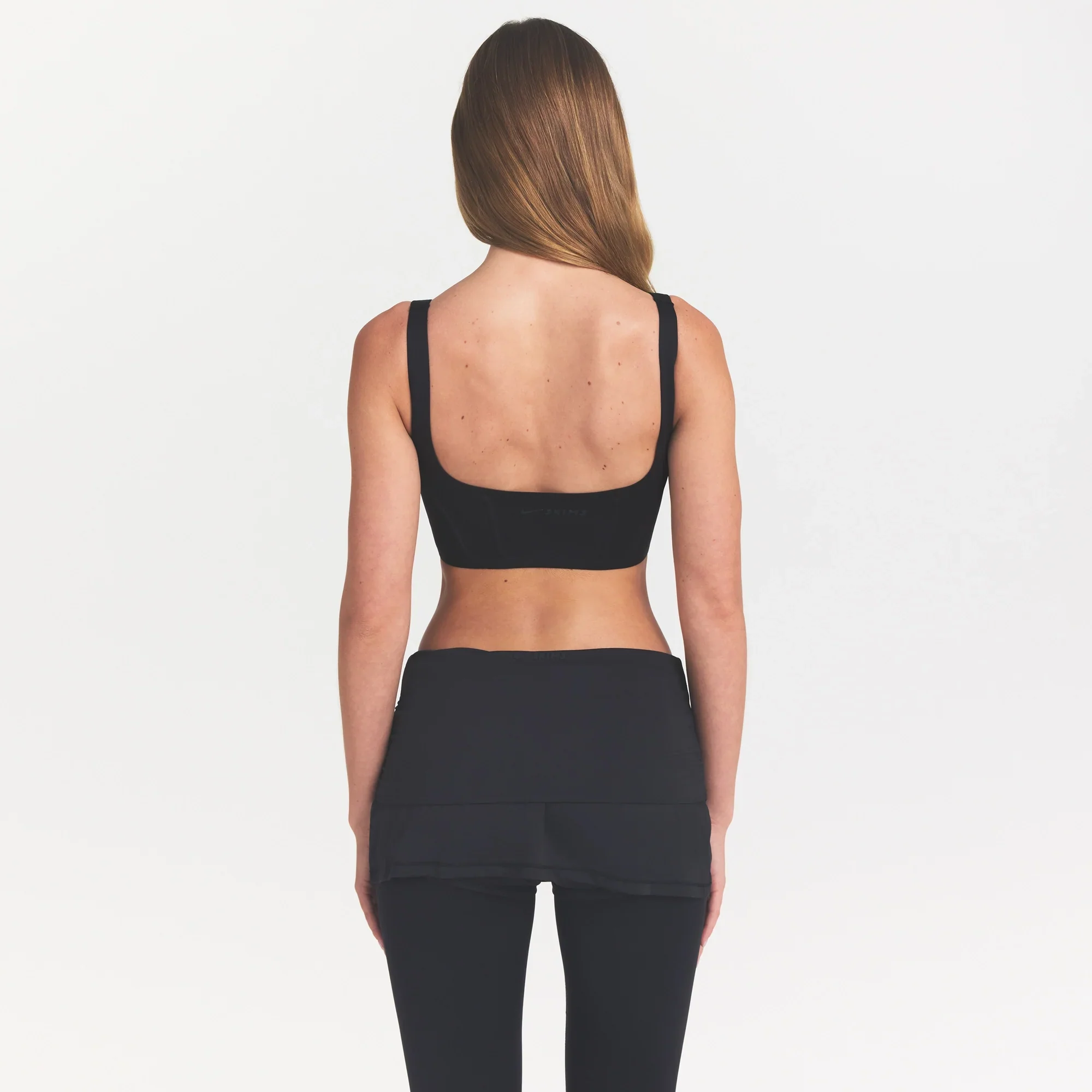 NikeSKIMS MATTE LONGLINE CORSET BRA | OBSIDIAN - Image 4