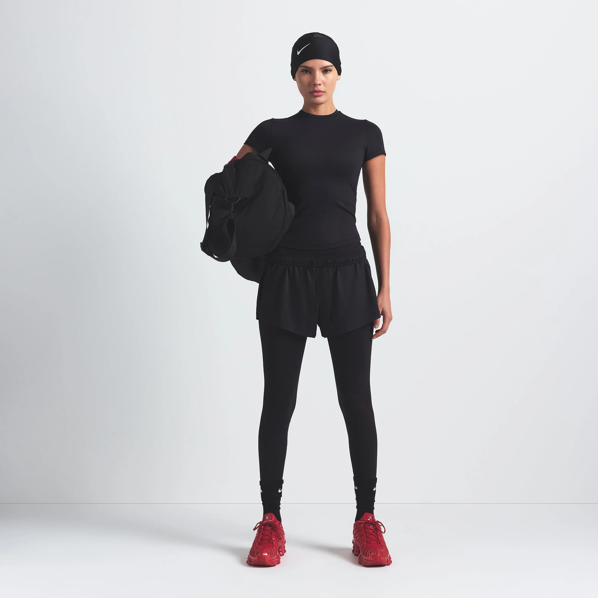 NikeSKIMS MATTE PADDED BABY TEE | OBSIDIAN - Image 4