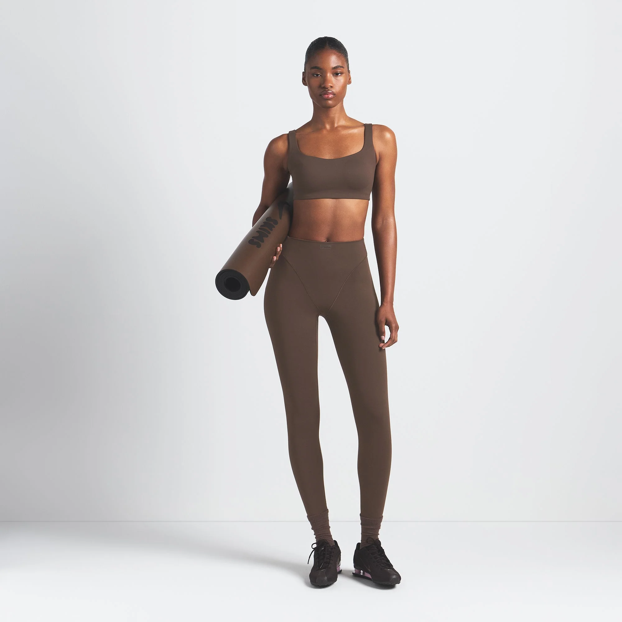 NikeSKIMS MATTE SCOOP NECK BRA | DARK SEPIA - Image 2